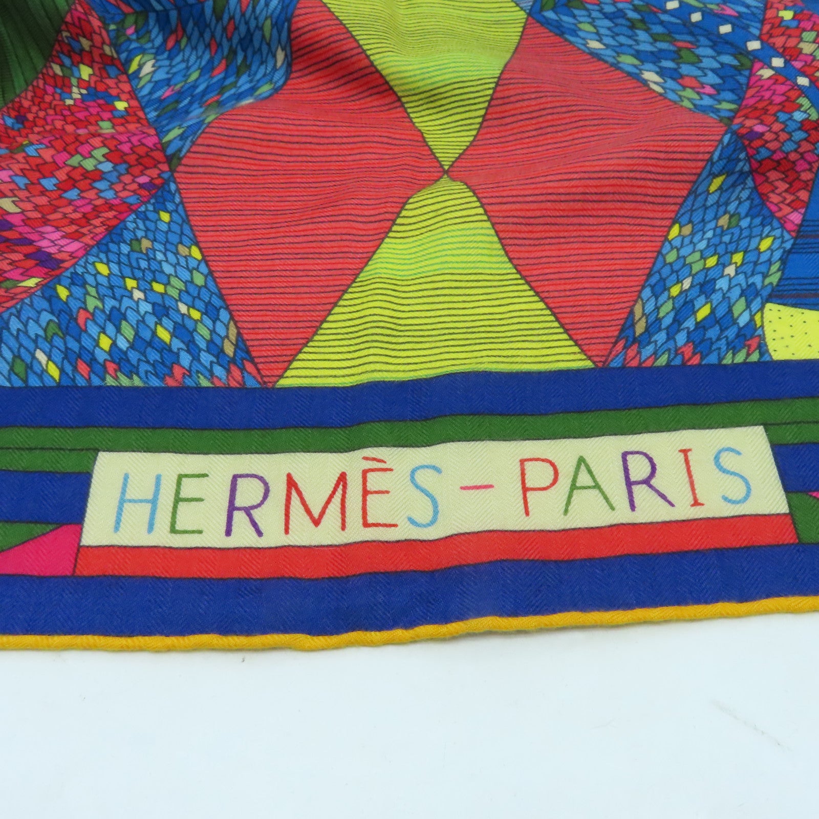 HERMES 羊絨Scarf圍巾彩色