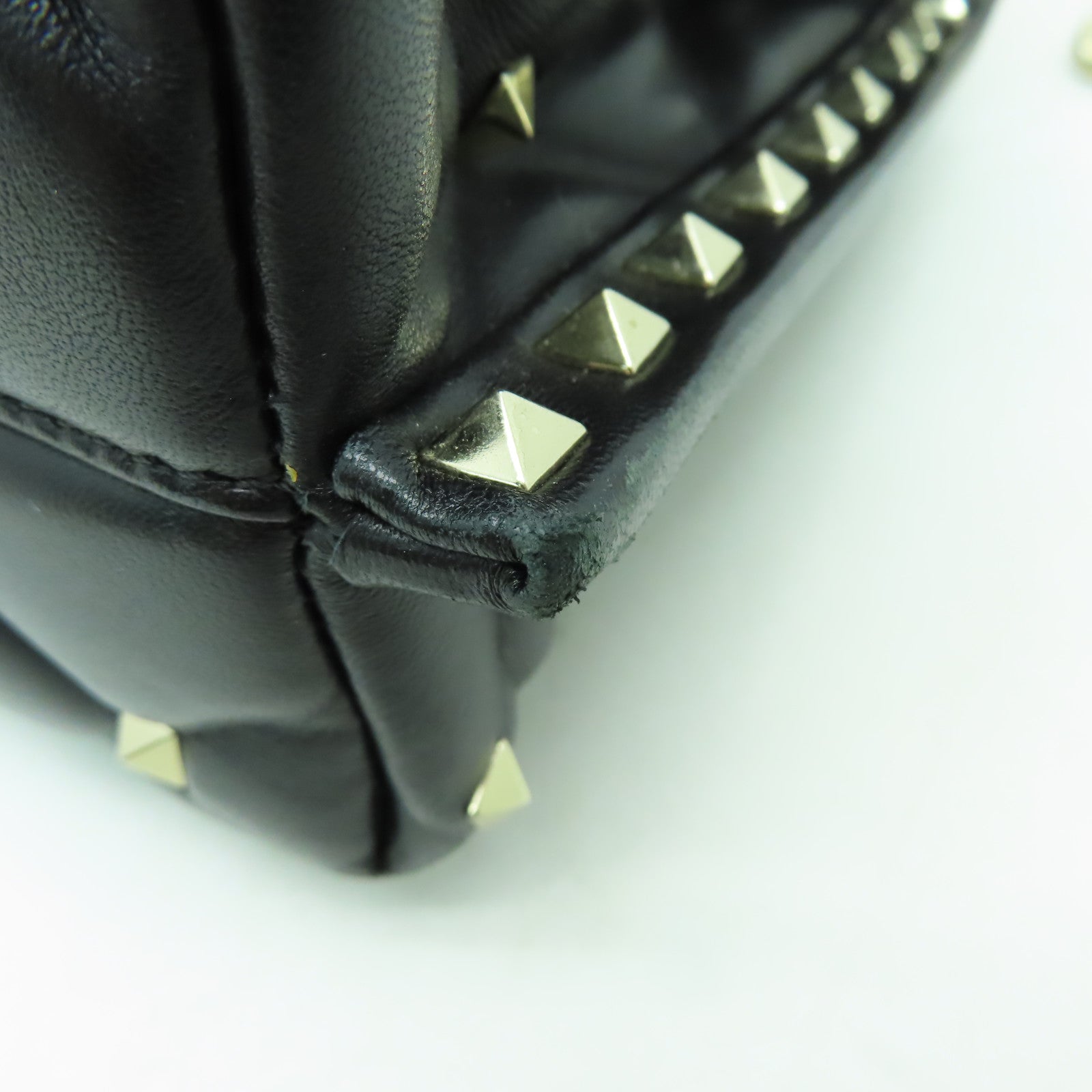 Valentino 羊皮皮革2way Shoulder Bag金扣手挽肩背兩用袋黑色