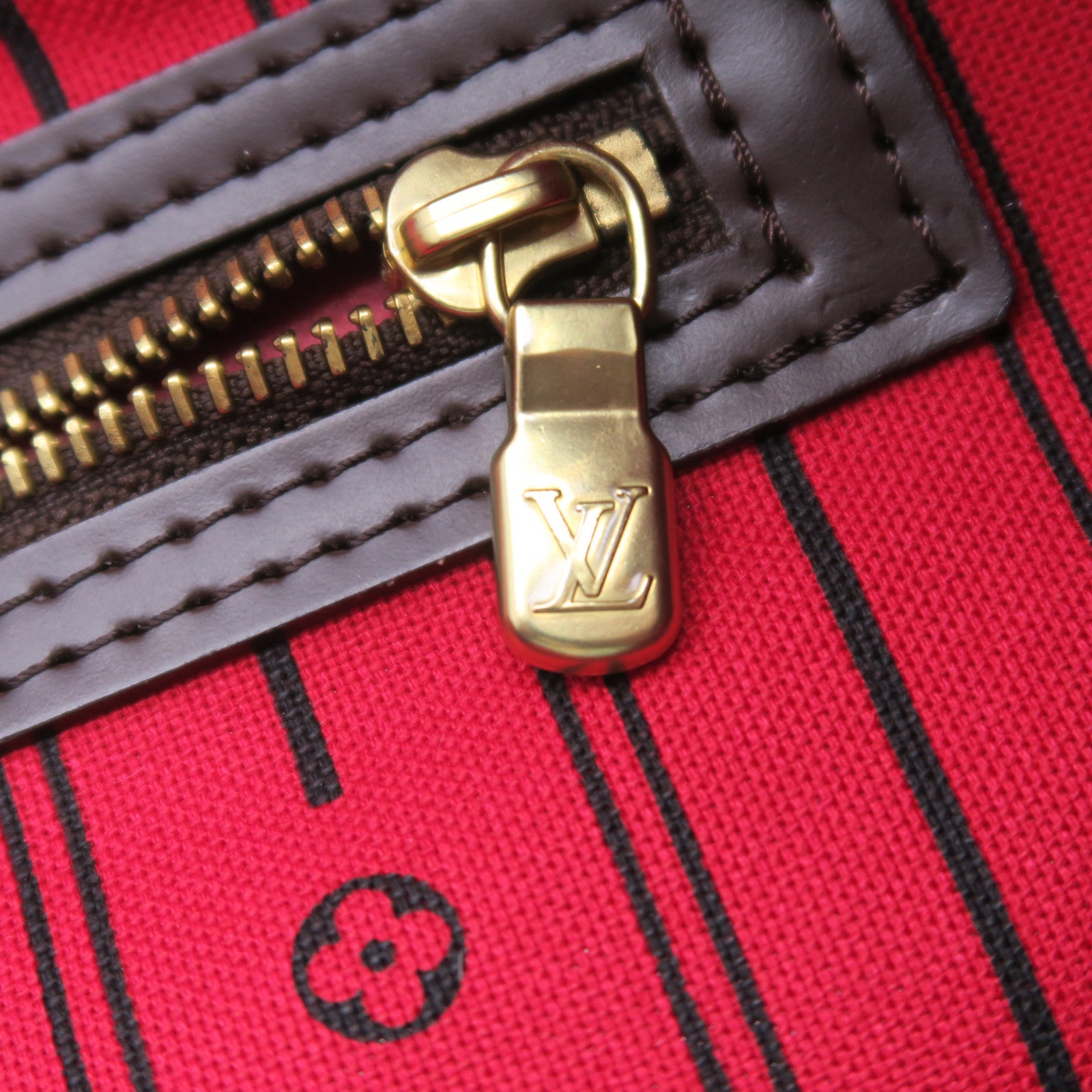 LOUIS VUITTON Damier Neverfull GM金扣肩背袋啡色