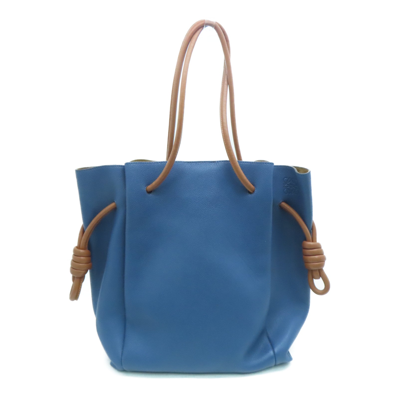 LOEWE 牛皮皮革Tote Bag手挽袋蓝色