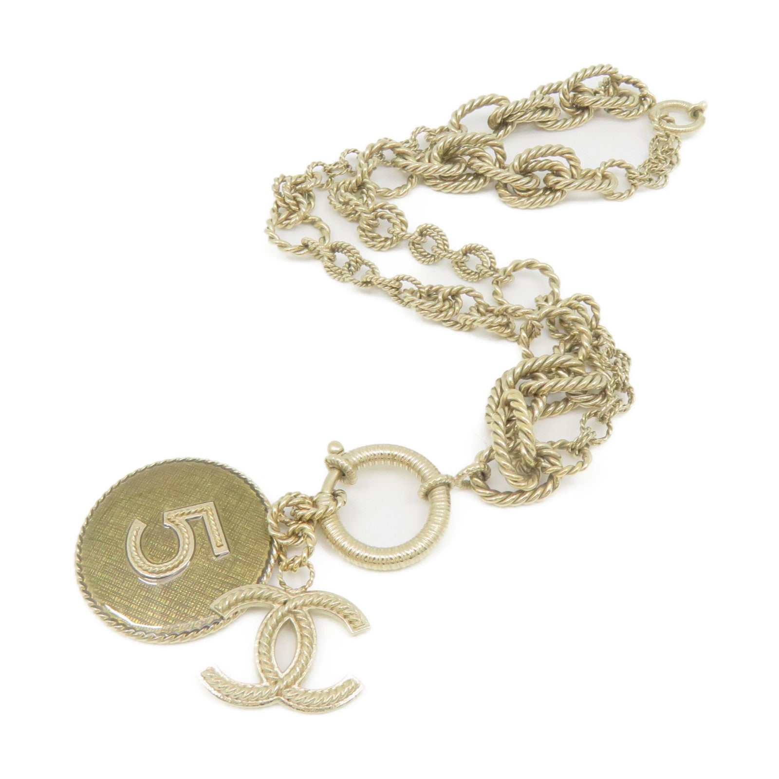 CHANEL 金属Necklace项链金色