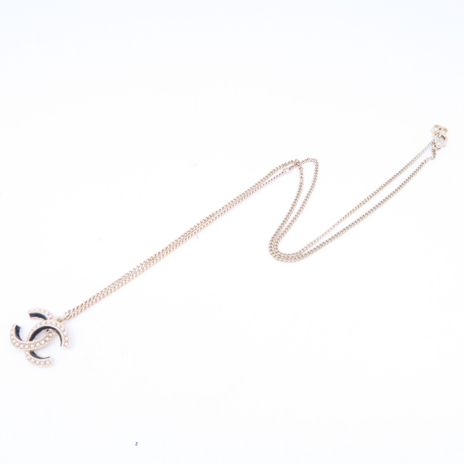 CHANEL 金屬/仿珍珠Necklace項鍊金色
