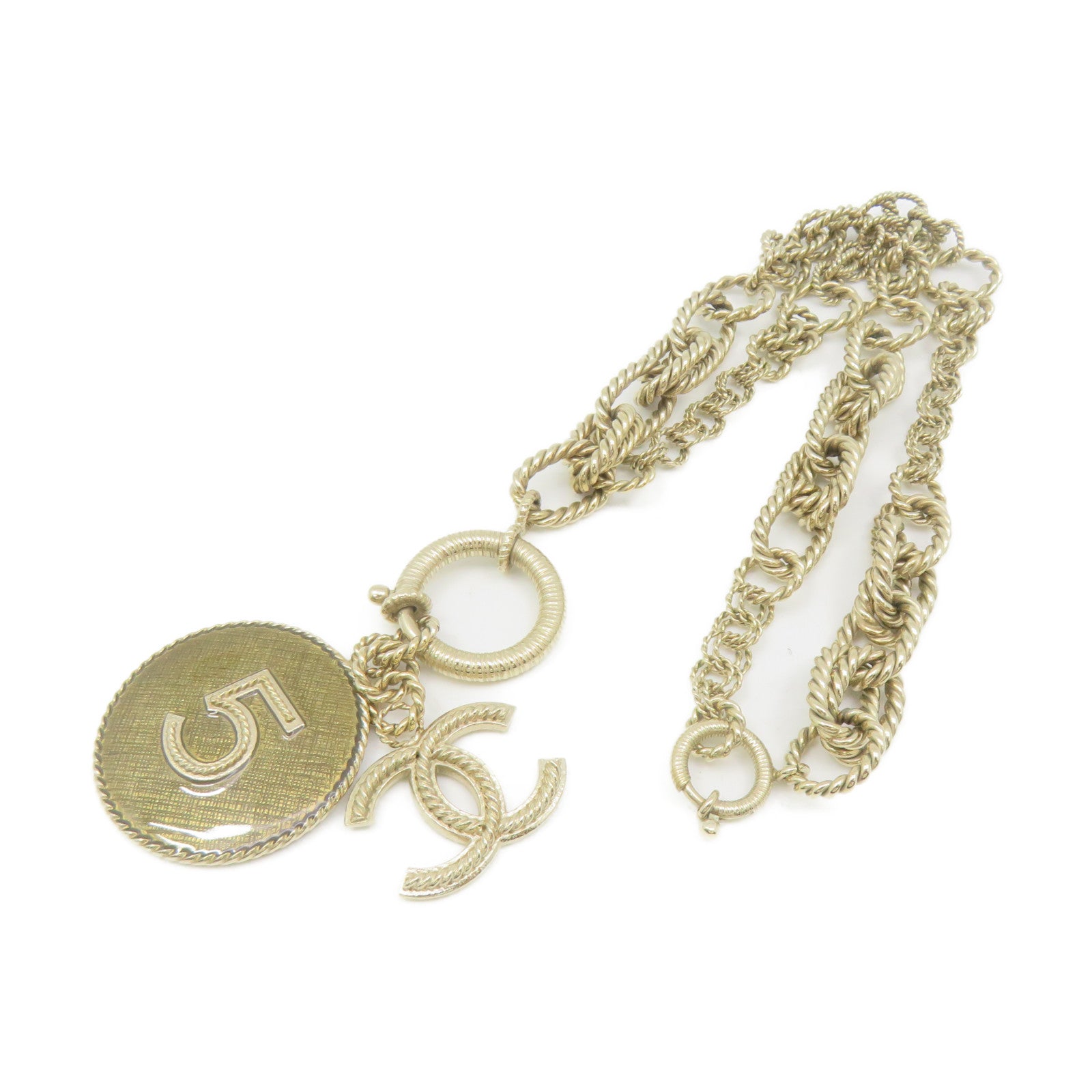 CHANEL 金属Necklace项链金色