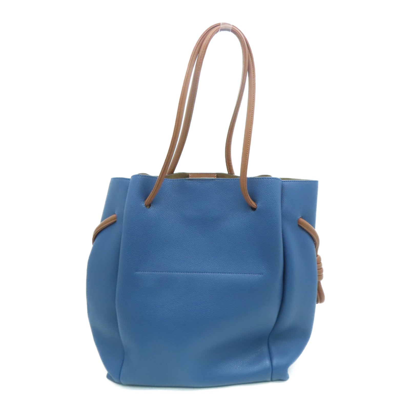 LOEWE 牛皮皮革Tote Bag手挽袋蓝色