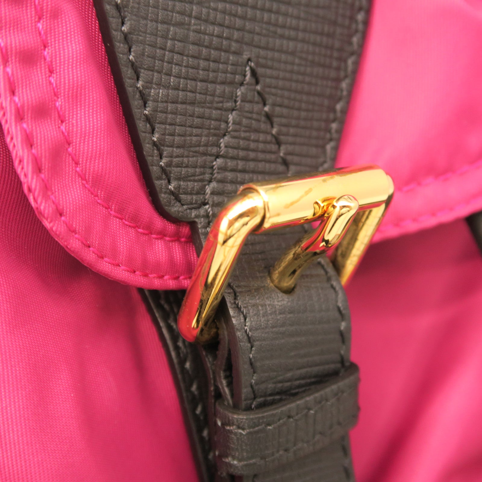 BURBERRY nylon Backpack gold buckle backpack purple