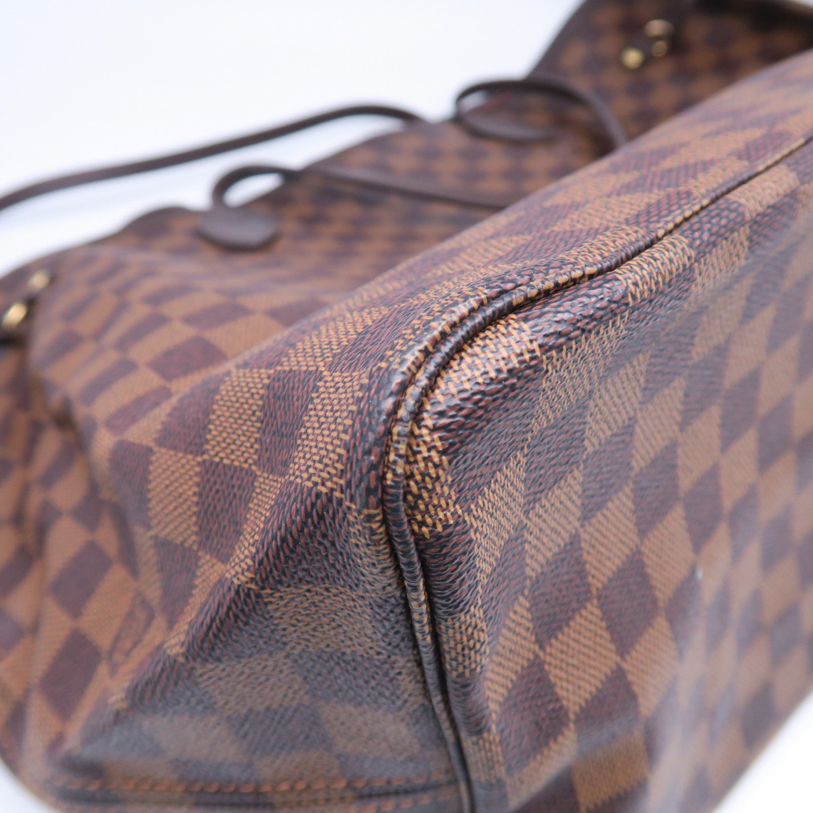 LOUIS VUITTON Damier Neverfull GM金扣肩背袋啡色