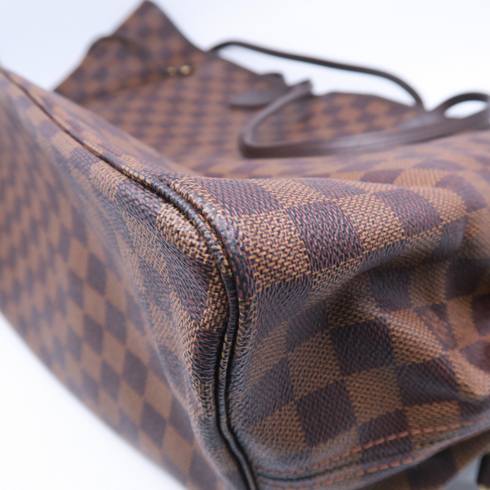 LOUIS VUITTON Damier Neverfull GM金扣肩背袋啡色