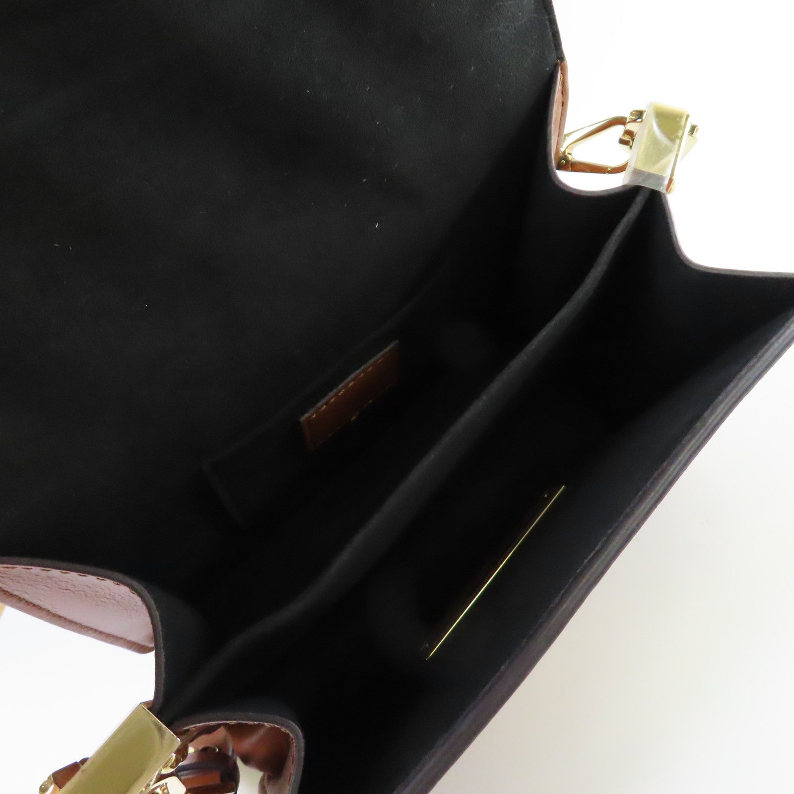 LOUIS VUITTON Monogram Mini Dauphine Shoulder Bag金扣肩背袋啡色