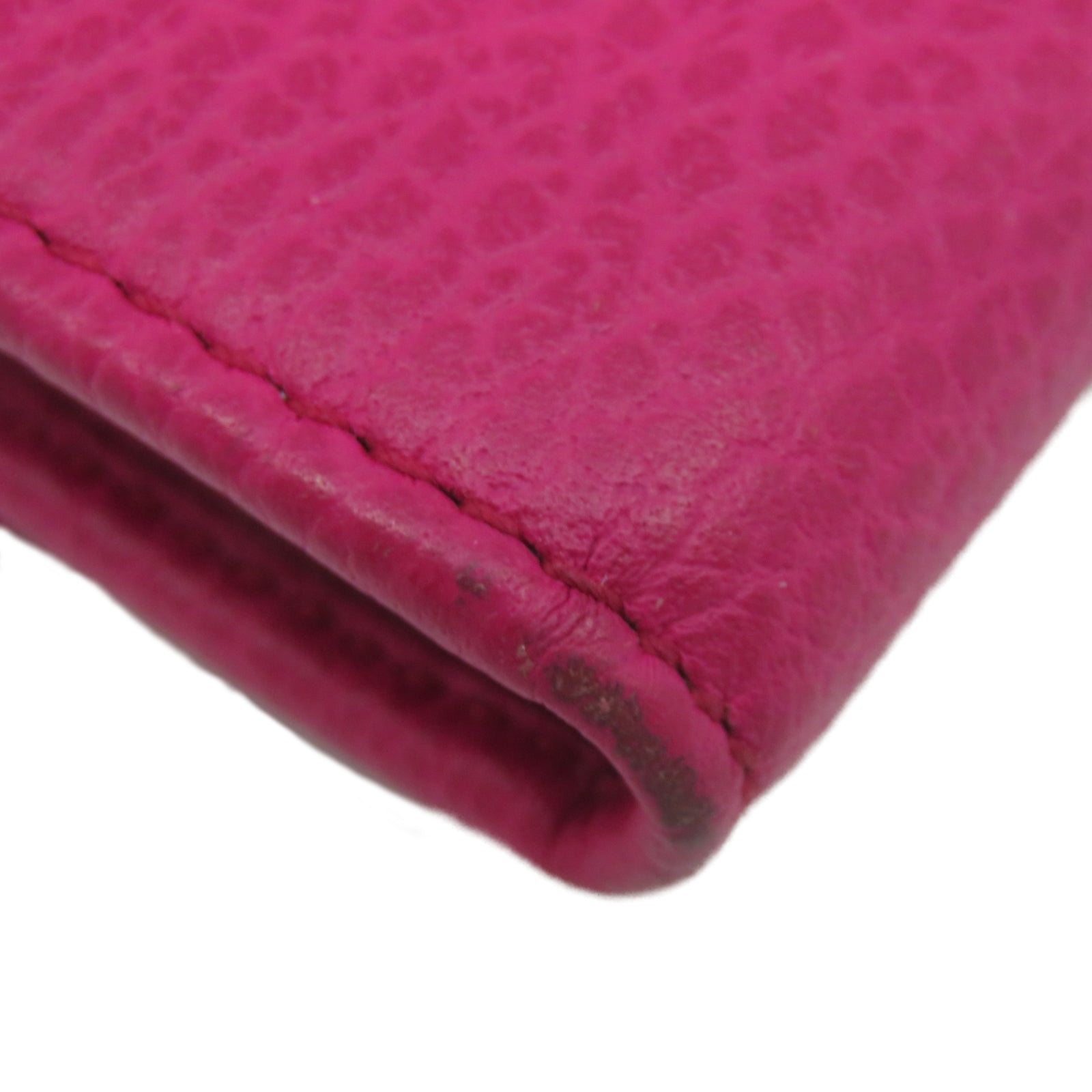 GUCCI [Sharp Discount] Cowhide Leather Wallet Gold Buckle Wallet Pink