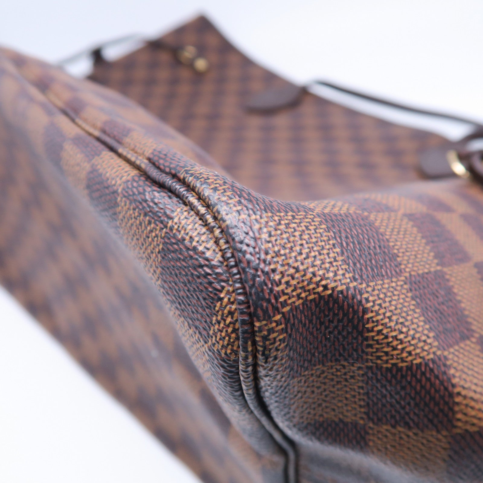 LOUIS VUITTON Damier Neverfull GM金扣肩背袋啡色