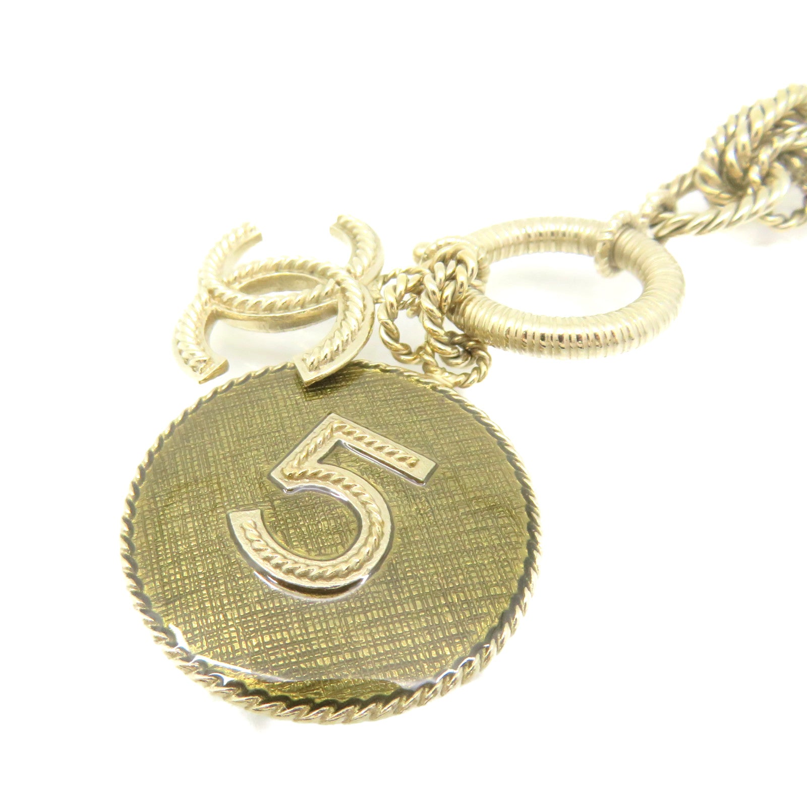 CHANEL 金属Necklace项链金色