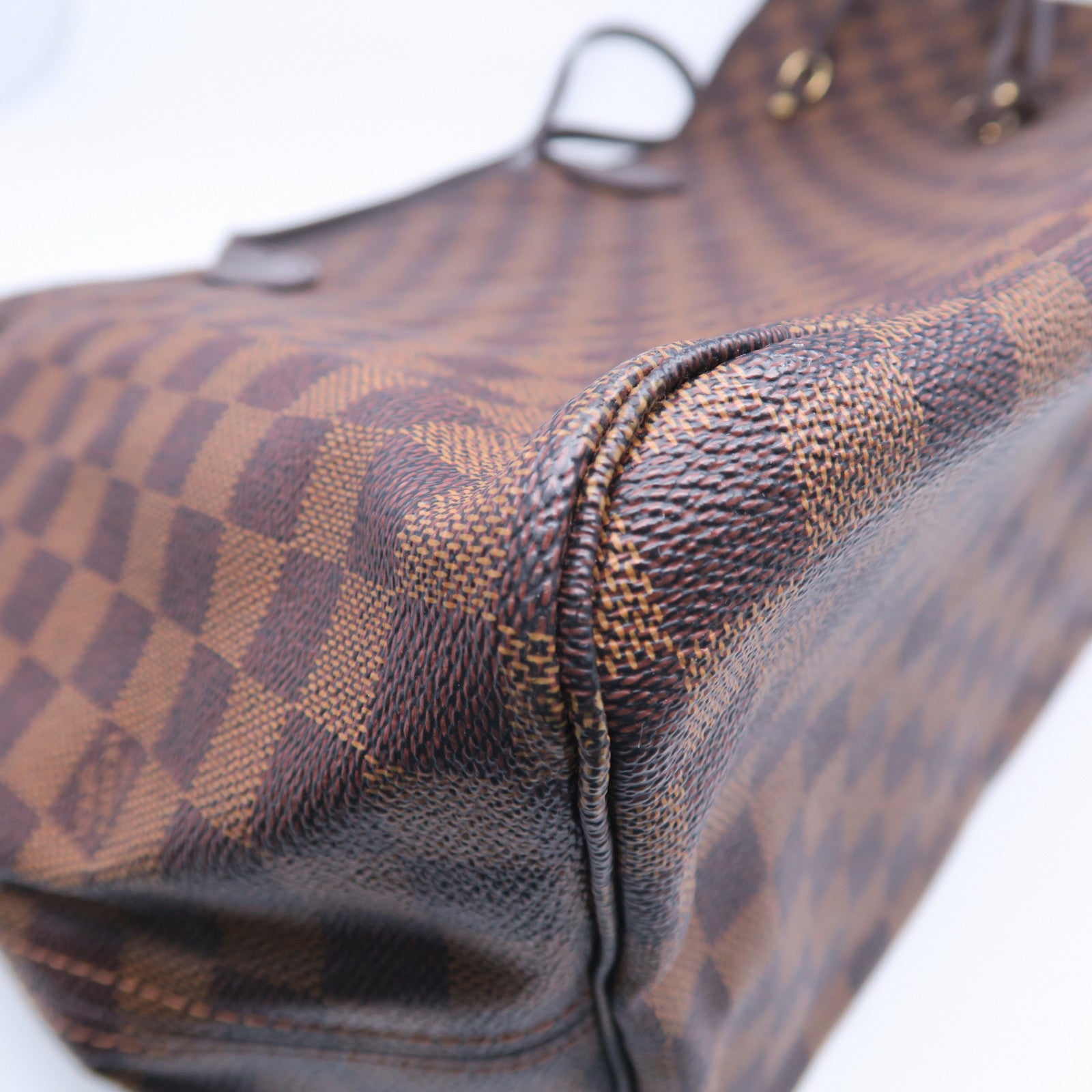 LOUIS VUITTON Damier Neverfull GM金扣肩背袋啡色