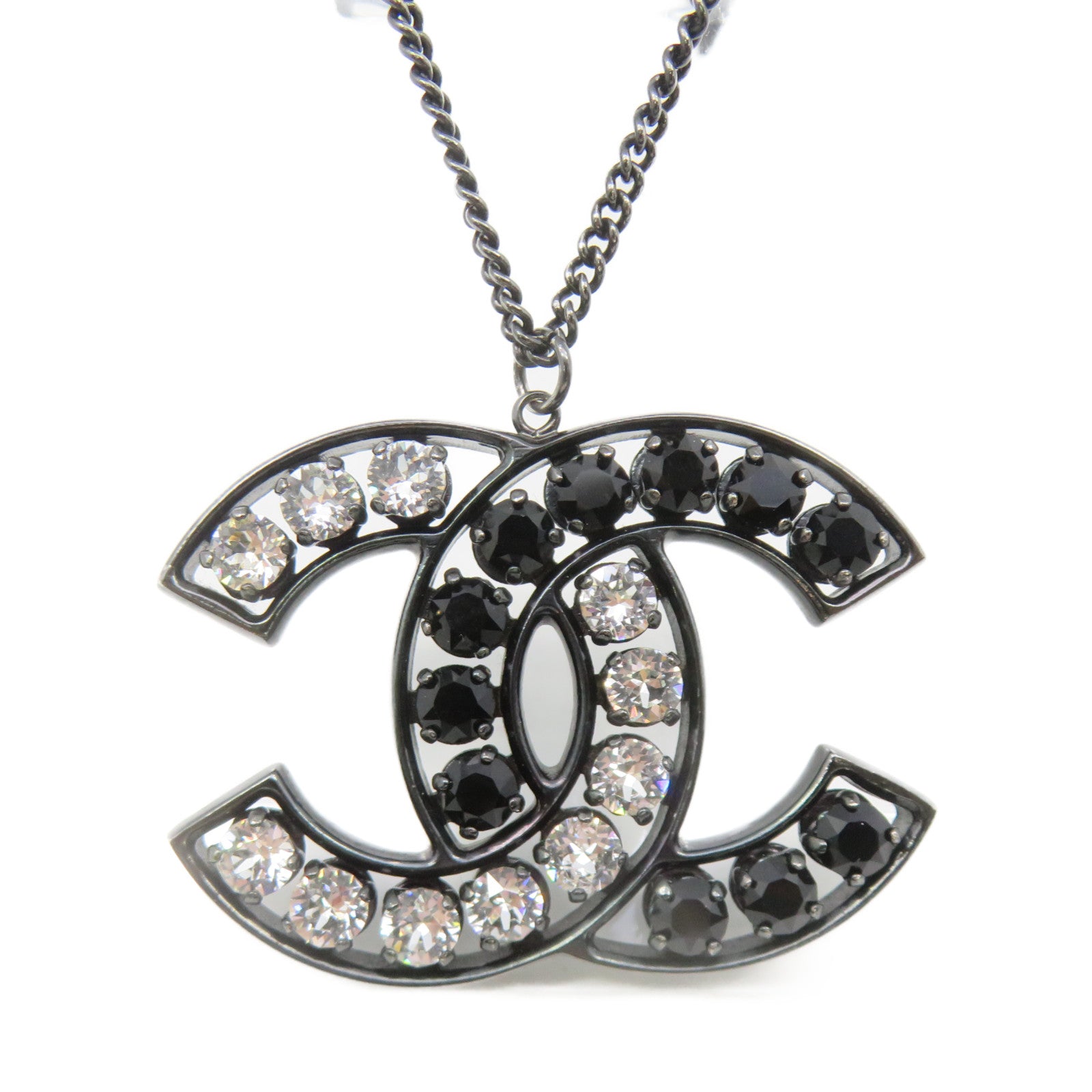 CHANEL 金属CC Necklace项链黑色
