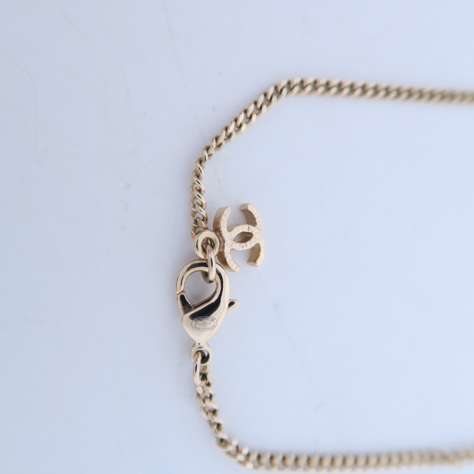 CHANEL 金屬/仿珍珠Necklace項鍊金色