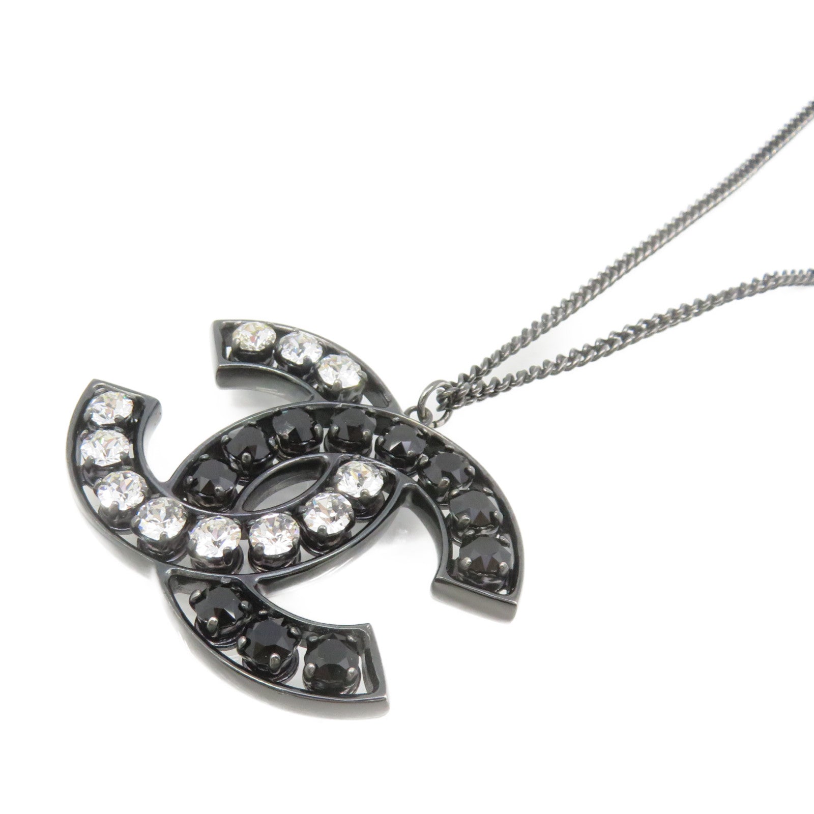 CHANEL 金属CC Necklace项链黑色