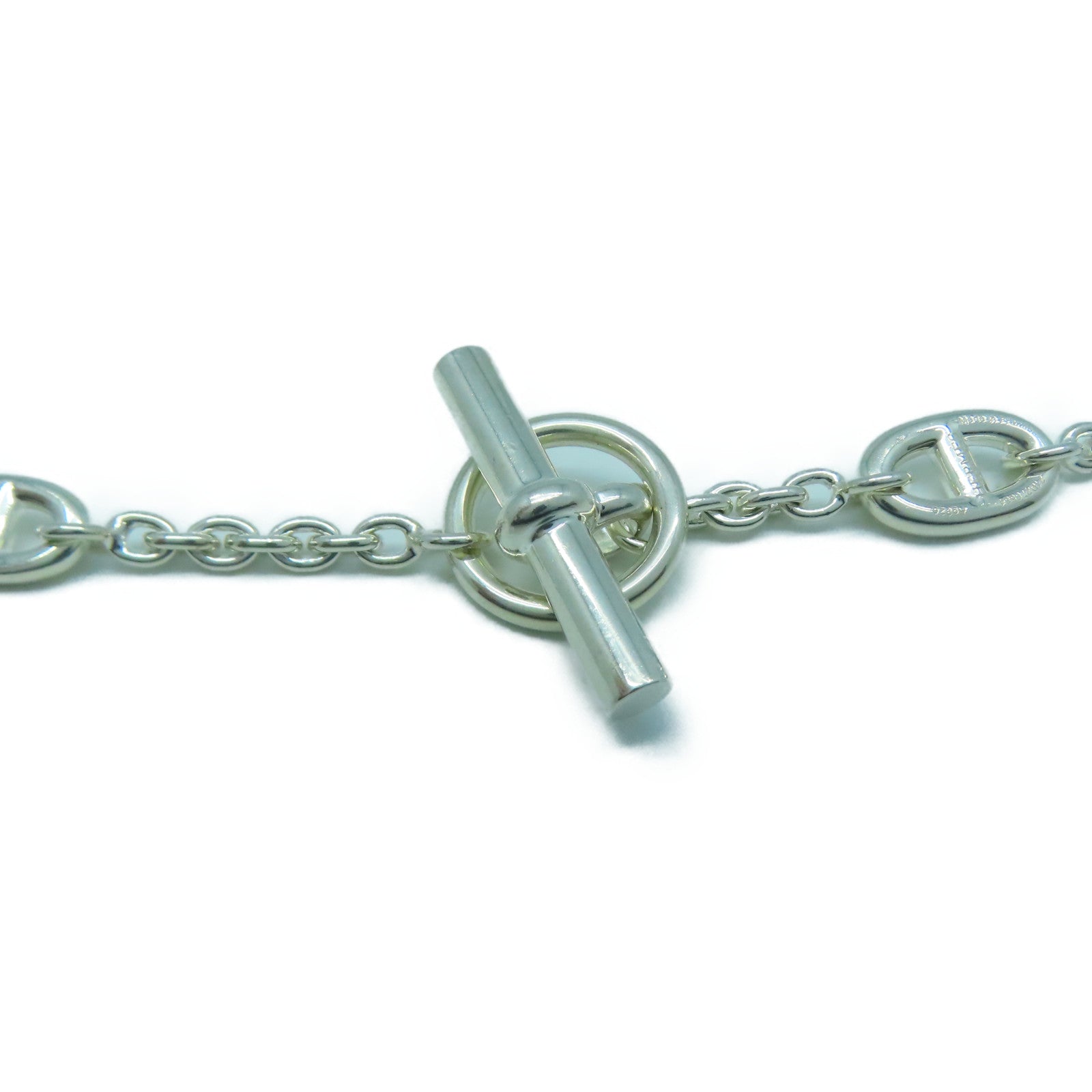 HERMES 925純銀Chaine D'Ancre Necklace項鍊銀色