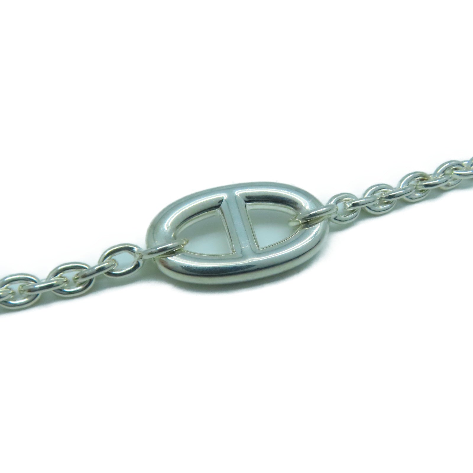 HERMES 925純銀Chaine D'Ancre Necklace項鍊銀色