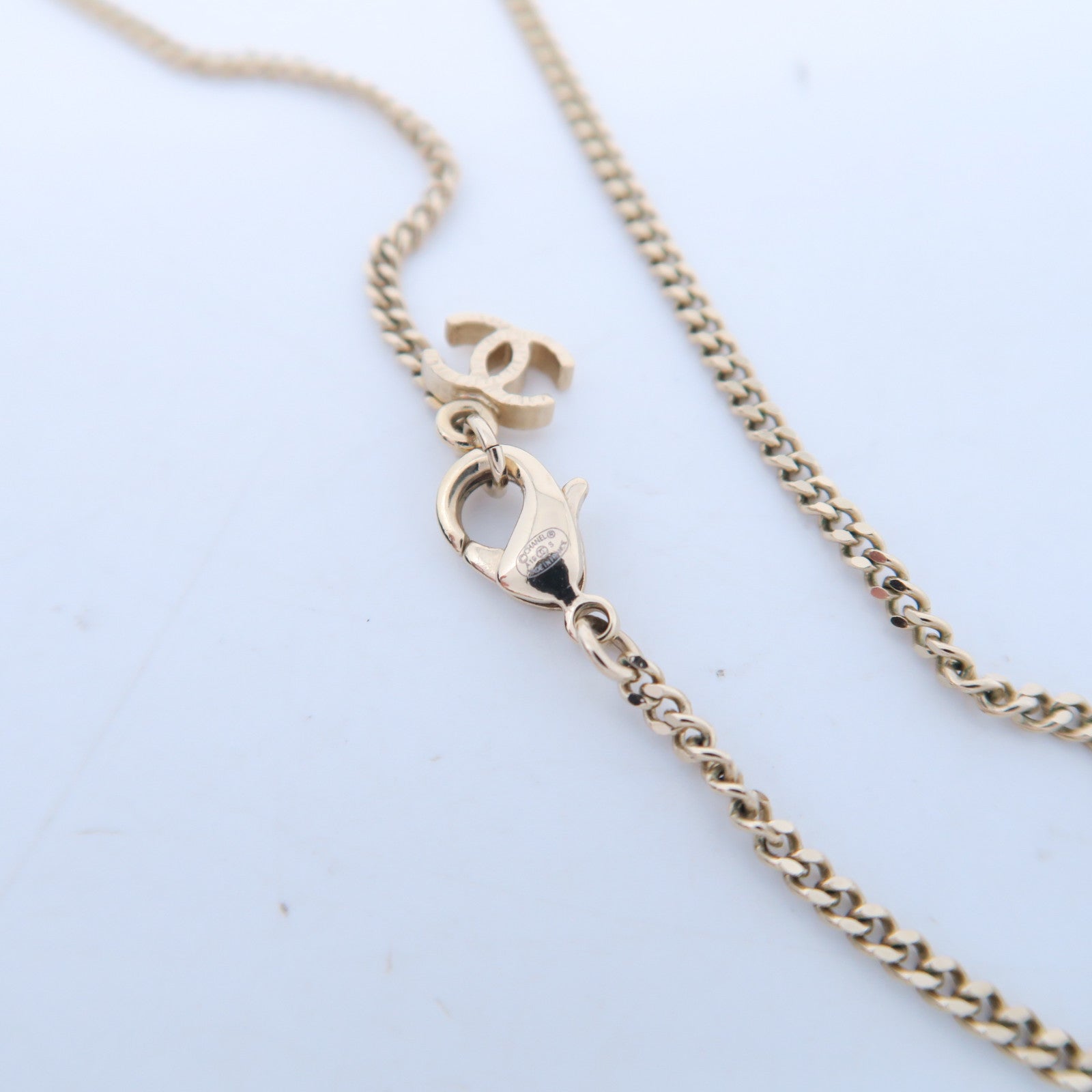CHANEL 金屬/仿珍珠Necklace項鍊金色