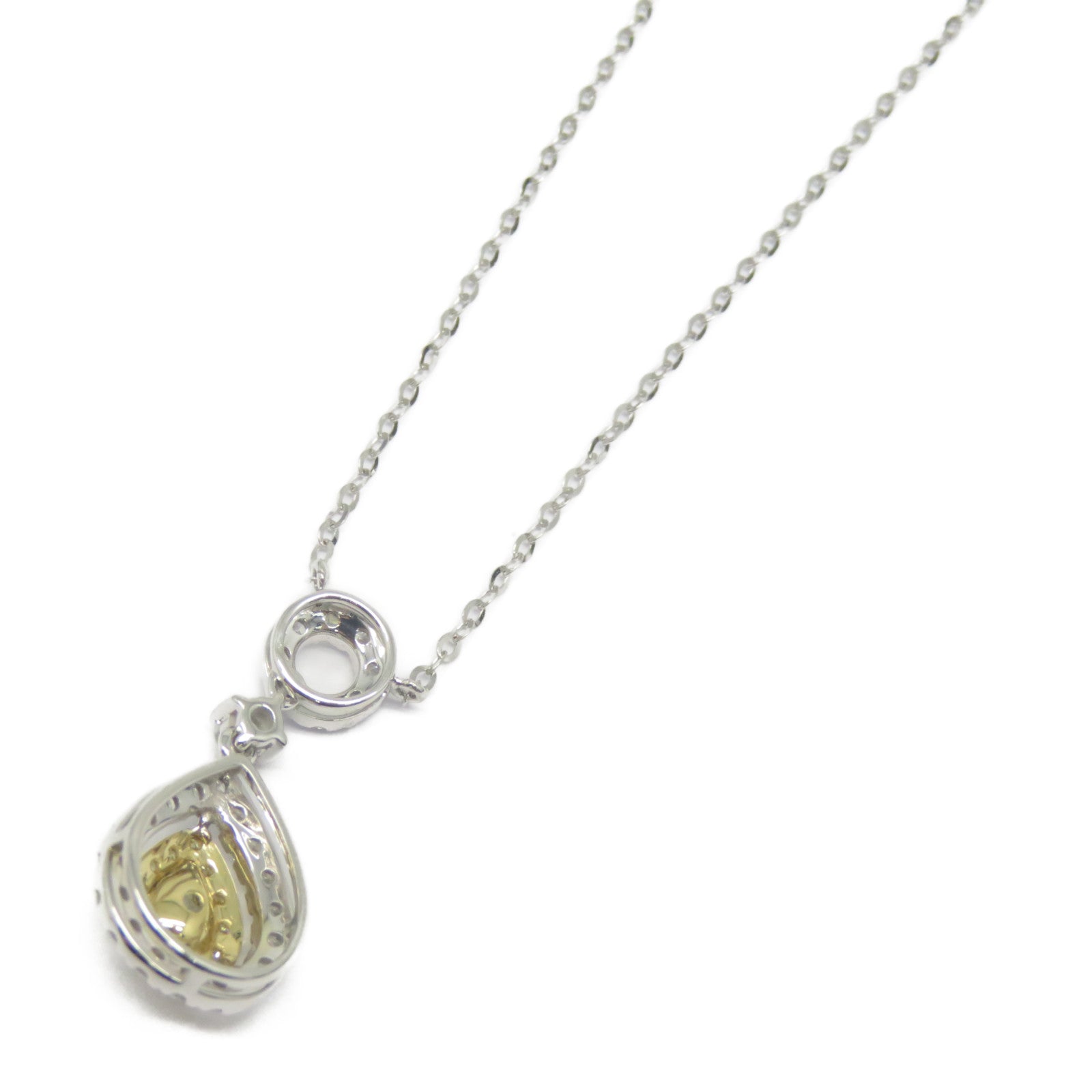 JEWELRY 18K黃金/白金Diamond Necklace 0.22ct/0.43ct鑽石項鍊