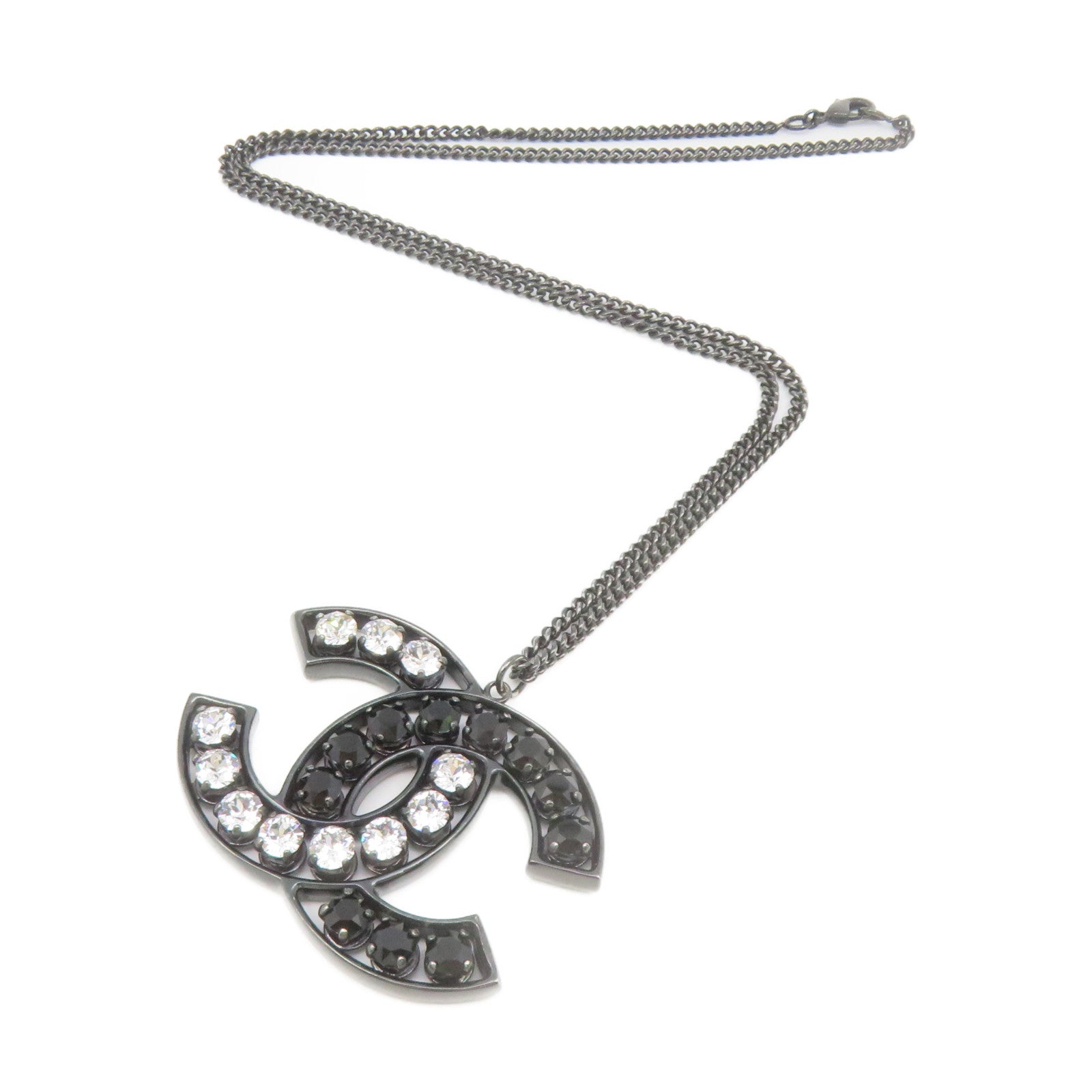 CHANEL 金属CC Necklace项链黑色