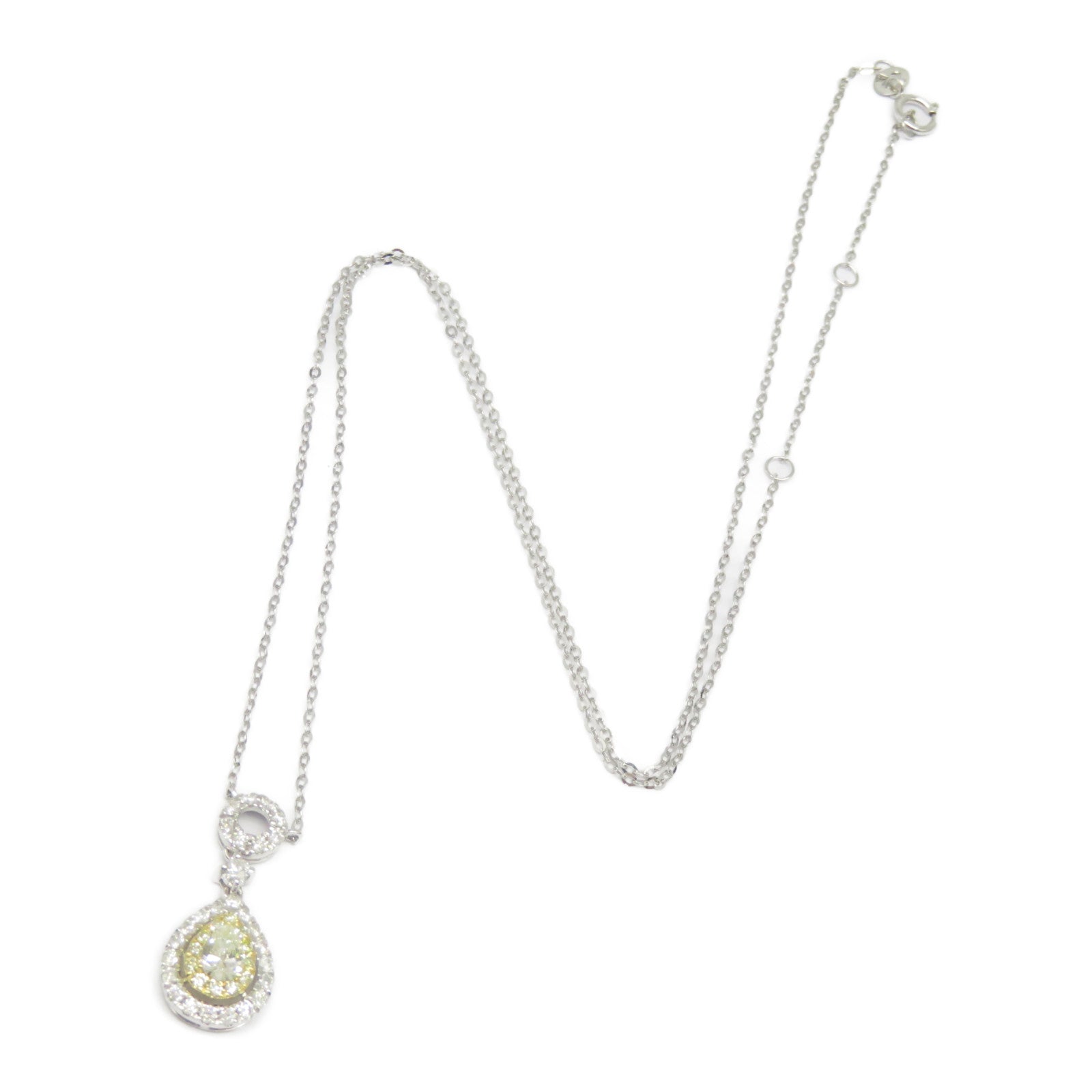 JEWELRY 18K黃金/白金Diamond Necklace 0.22ct/0.43ct鑽石項鍊