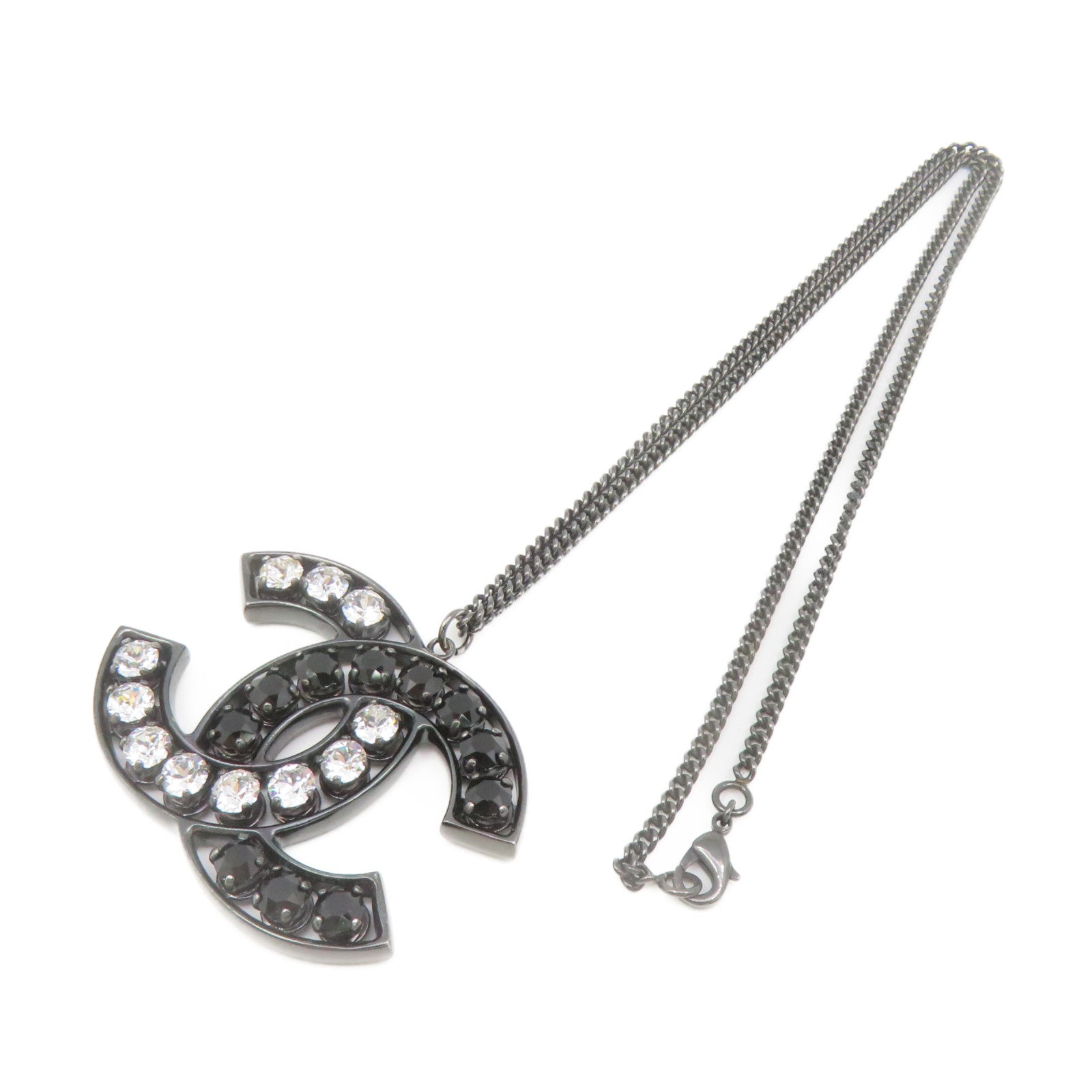 CHANEL 金属CC Necklace项链黑色
