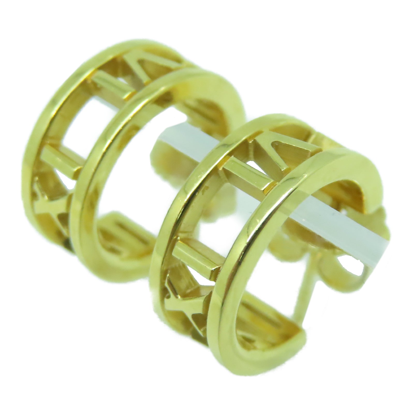 TIFFANY＆CO 18K黃金Atlas x Hoop Earrings耳環
