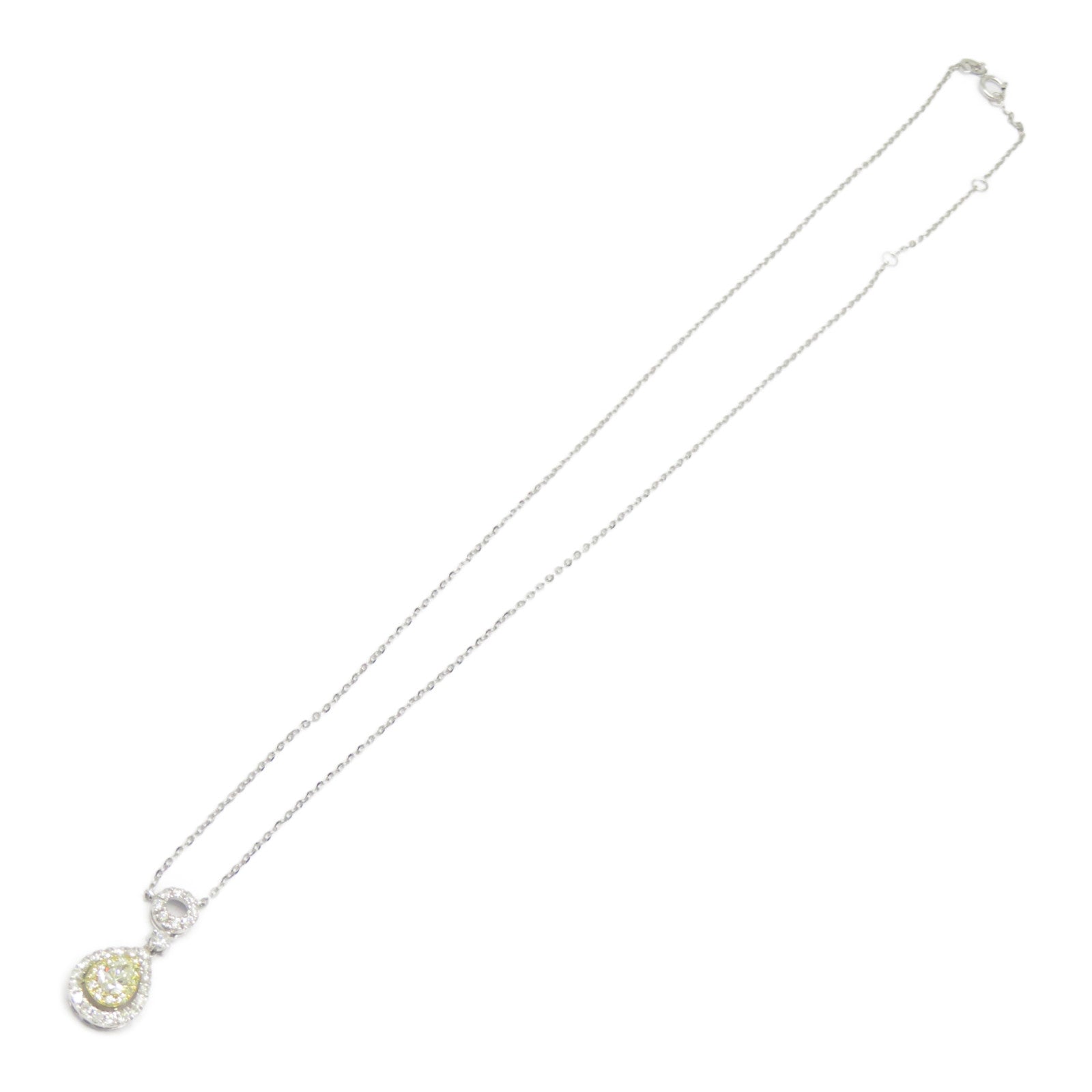 JEWELRY 18K黃金/白金Diamond Necklace 0.22ct/0.43ct鑽石項鍊
