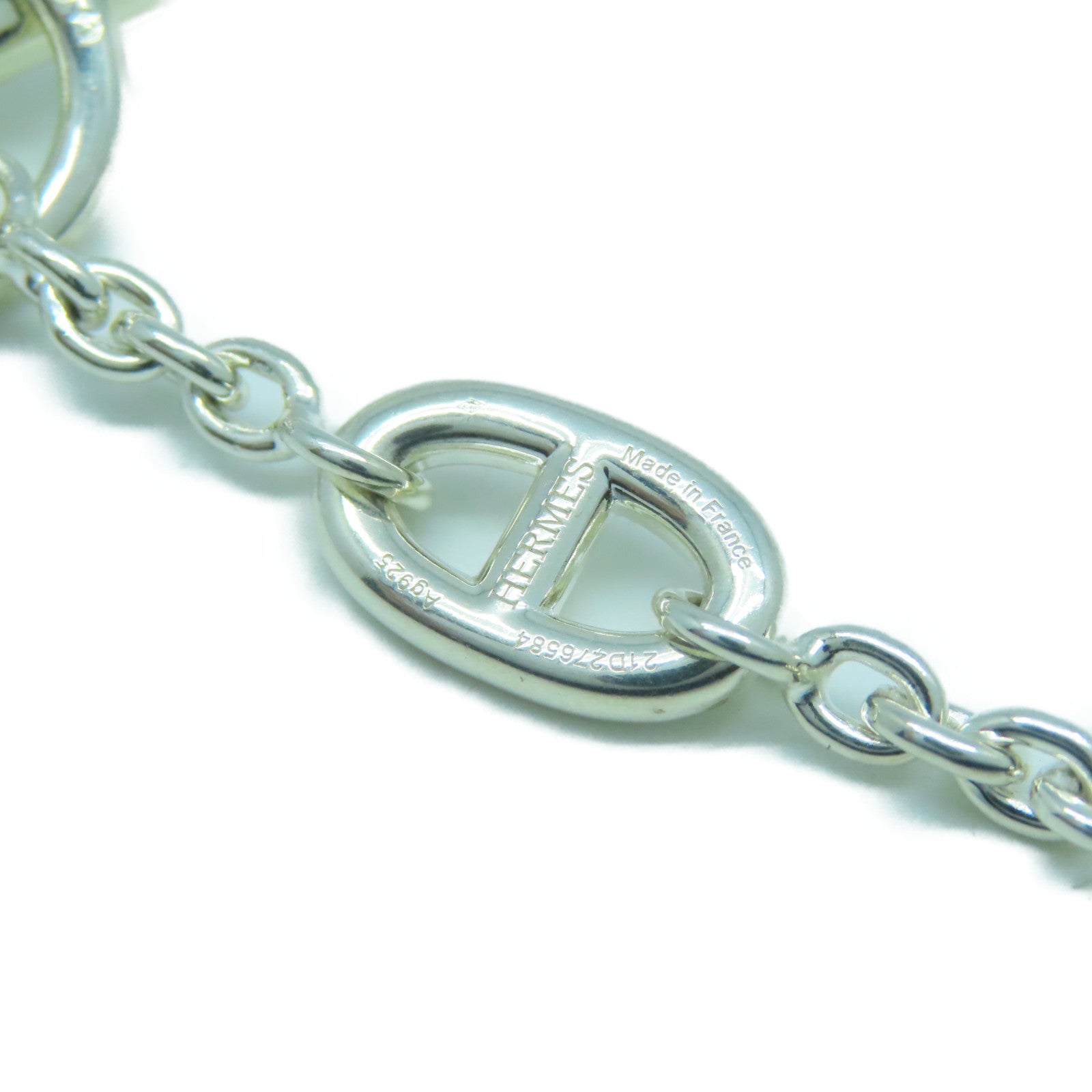 HERMES 925純銀Chaine D'Ancre Necklace項鍊銀色