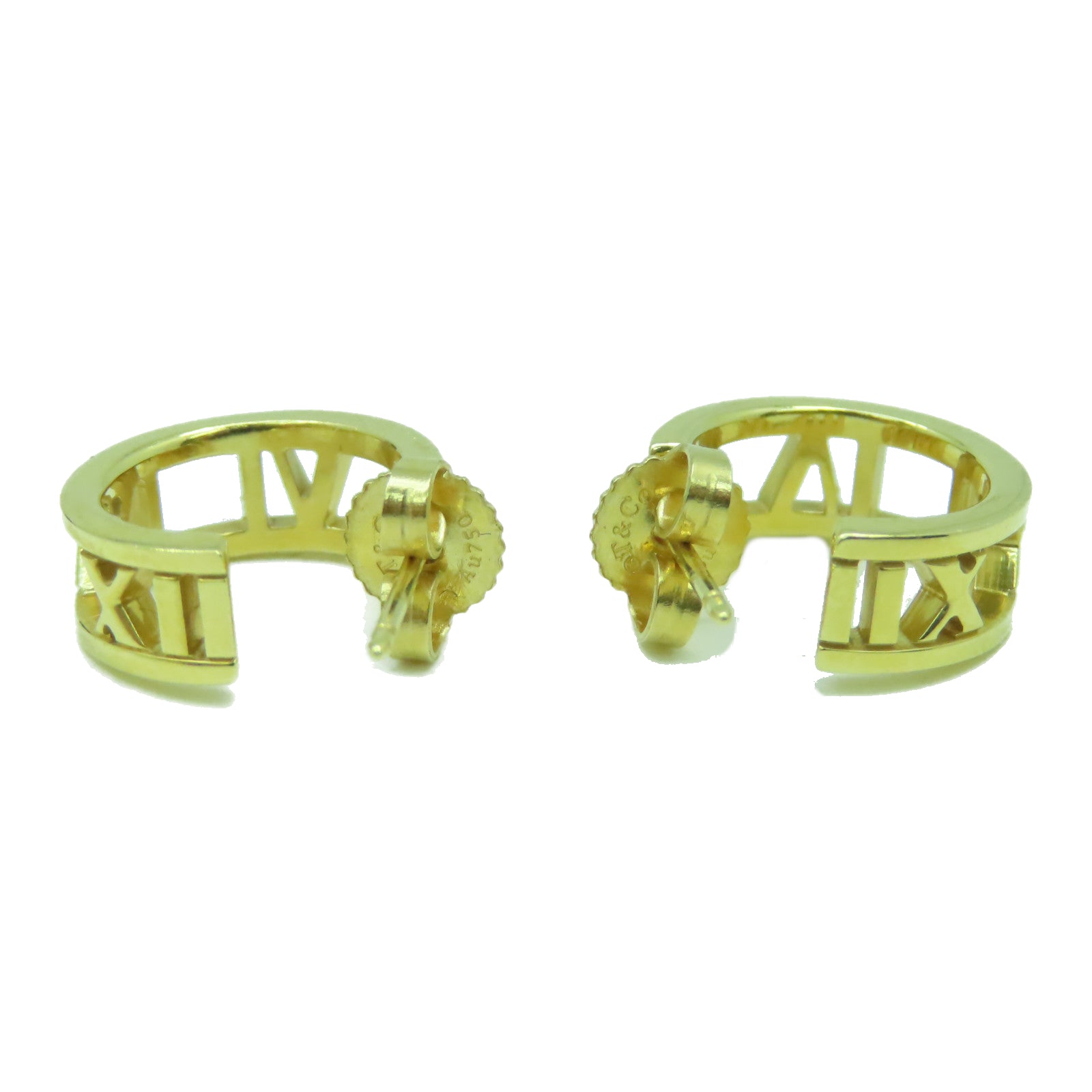 TIFFANY＆CO 18K黃金Atlas x Hoop Earrings耳環