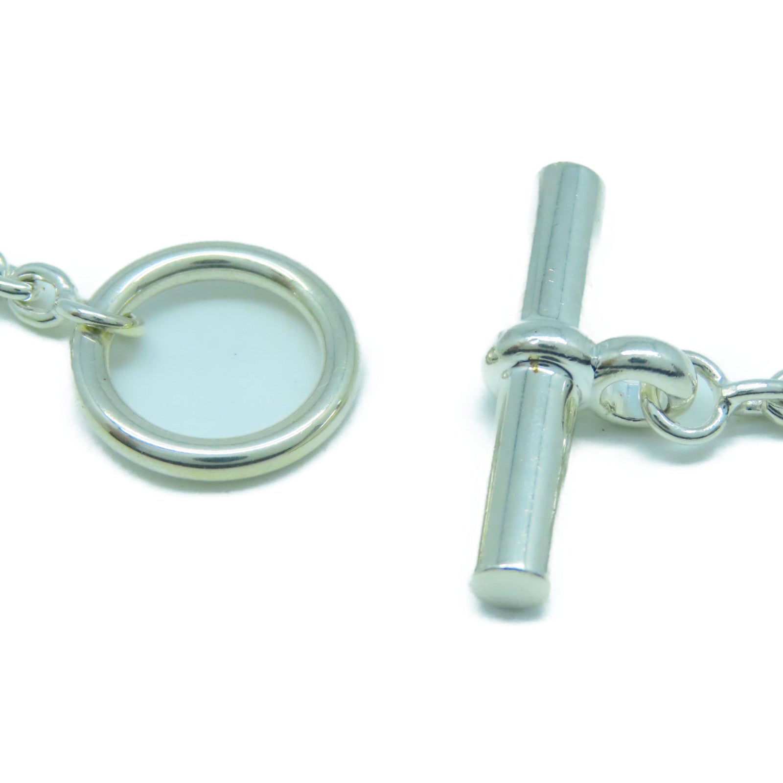 HERMES 925純銀Chaine D'Ancre Necklace項鍊銀色