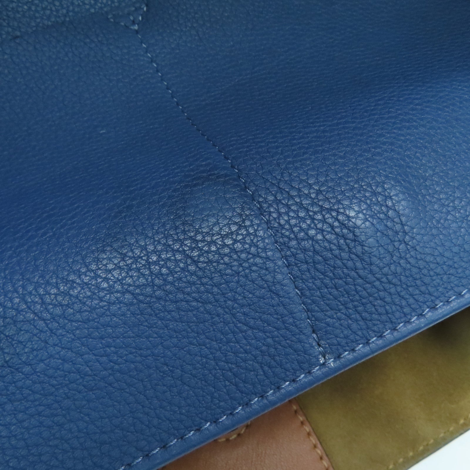 LOEWE 牛皮皮革Tote Bag手挽袋蓝色