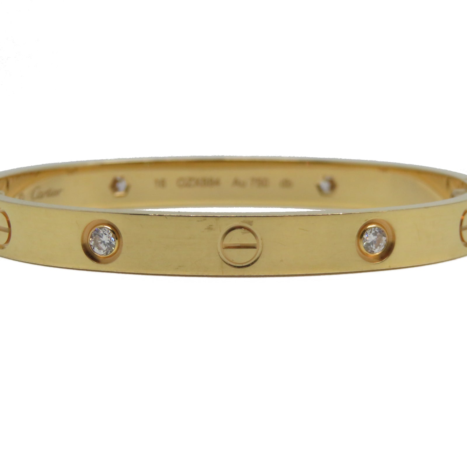 CARTIER 18K玫瑰金Love Blaceret 4 Diamonds手鐲#16