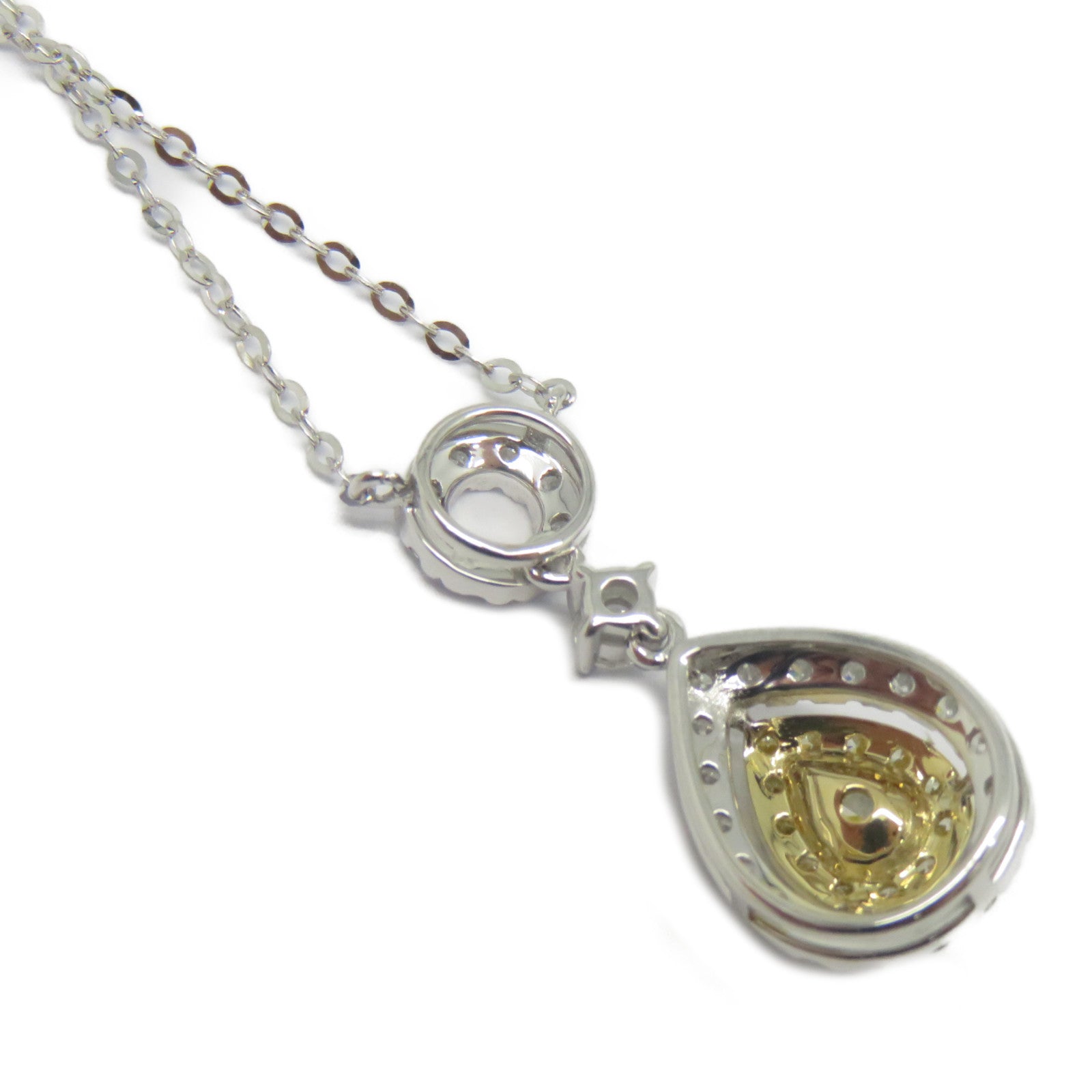 JEWELRY 18K黃金/白金Diamond Necklace 0.22ct/0.43ct鑽石項鍊