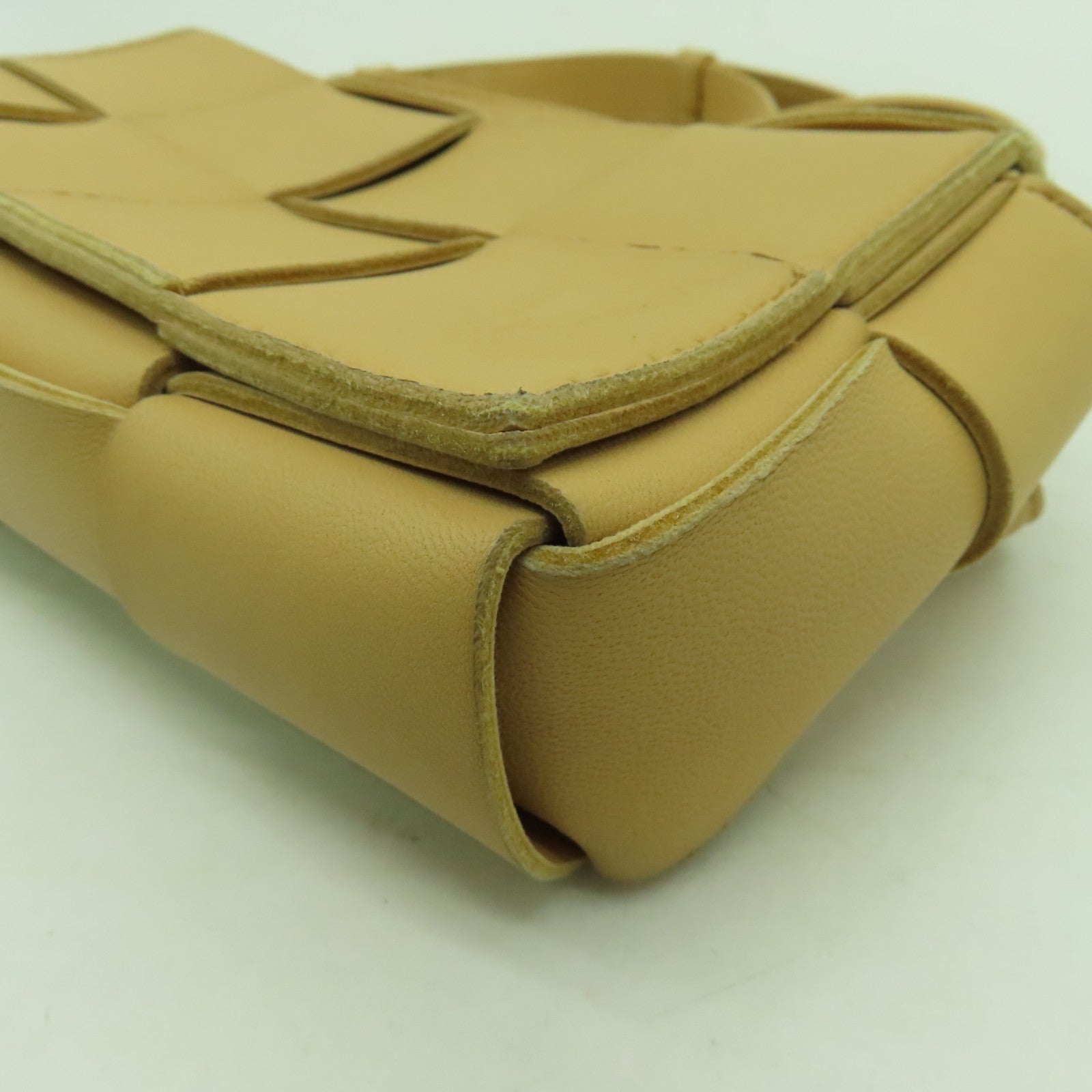 BOTTEGA VENETA 織紋皮革Waist Bag金扣腰包米色