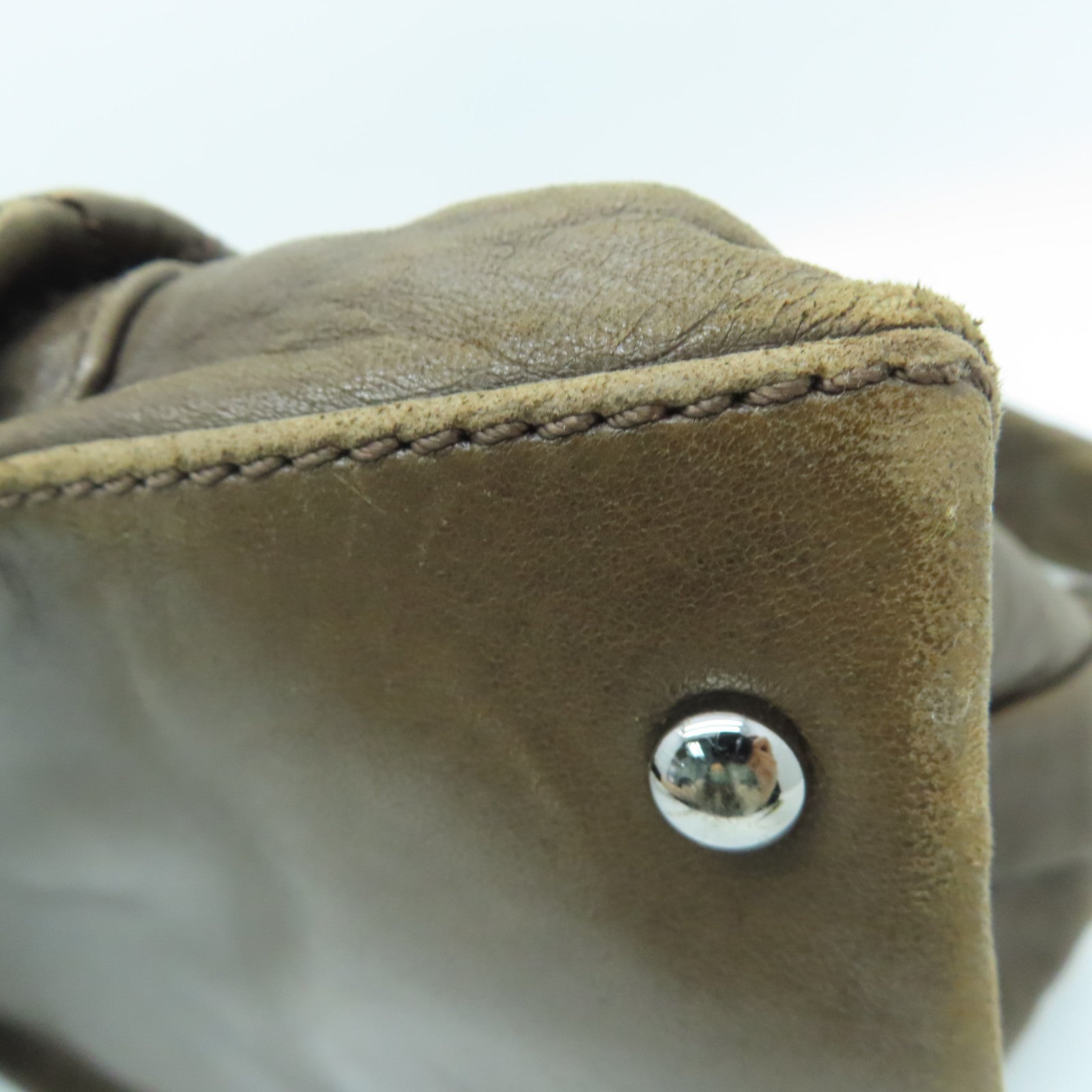 CHANEL 【激减优惠】菱格牛皮皮革Shoulder Bag银扣肩背袋啡色