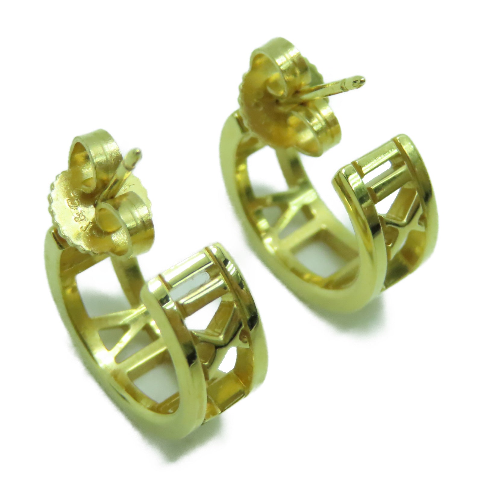 TIFFANY＆CO 18K黃金Atlas x Hoop Earrings耳環