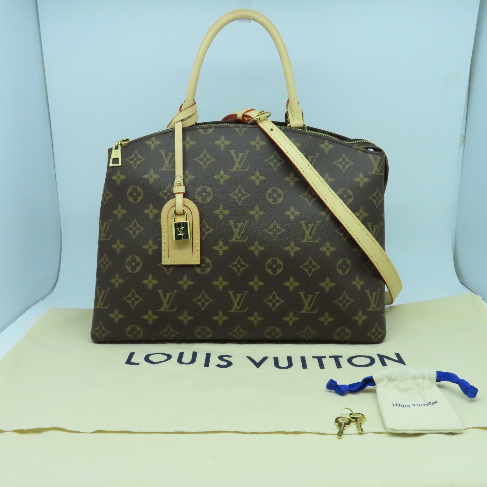 LOUIS VUITTON Monogram Grand Palais MM金扣肩背袋啡色