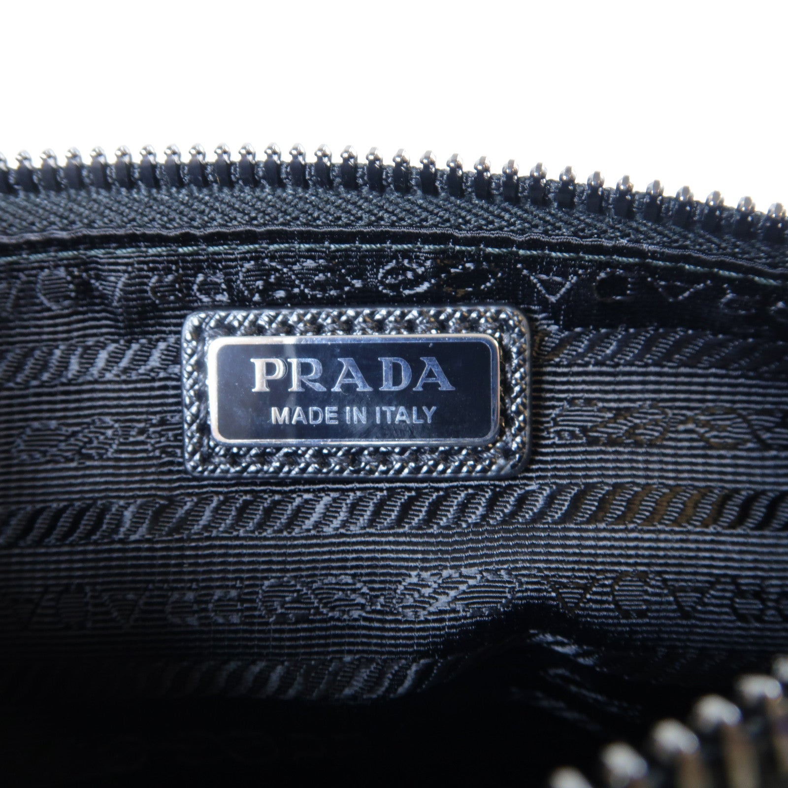 PRADA 尼龍/Saffiano皮革Shoulder Bag銀扣肩背袋黑色