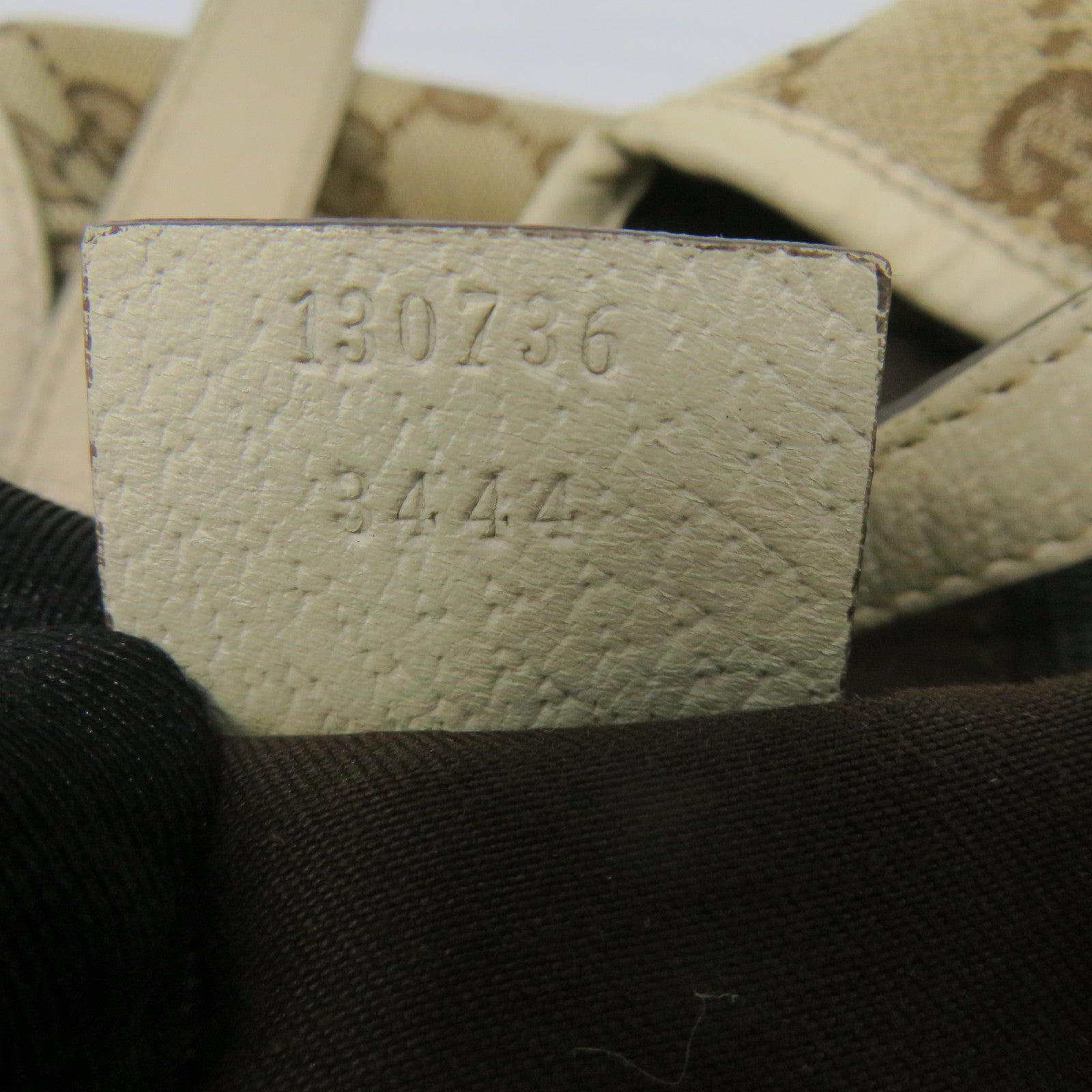 GUCCI 【激減優惠】帆布Shoulder Bag金扣肩背袋米色/白色