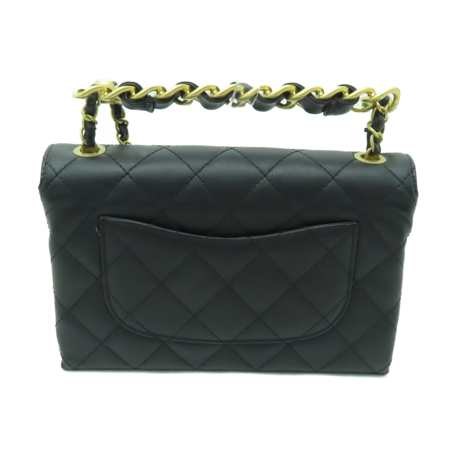 CHANEL 【激減優惠】菱格牛皮皮革2way Shoulder Bag金扣手挽肩背兩用袋黑色