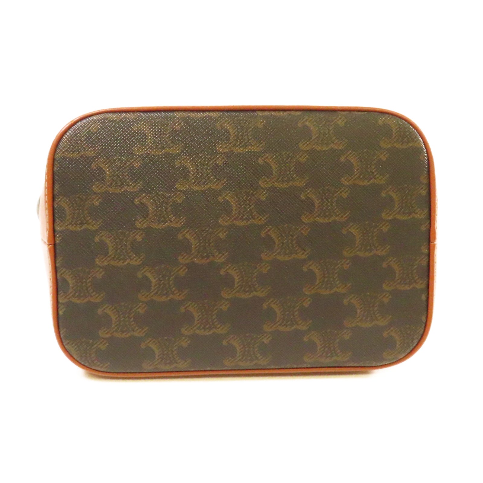 CELINE Triomphe帆布Small Bucket Shoulder Bag金扣肩背袋啡色