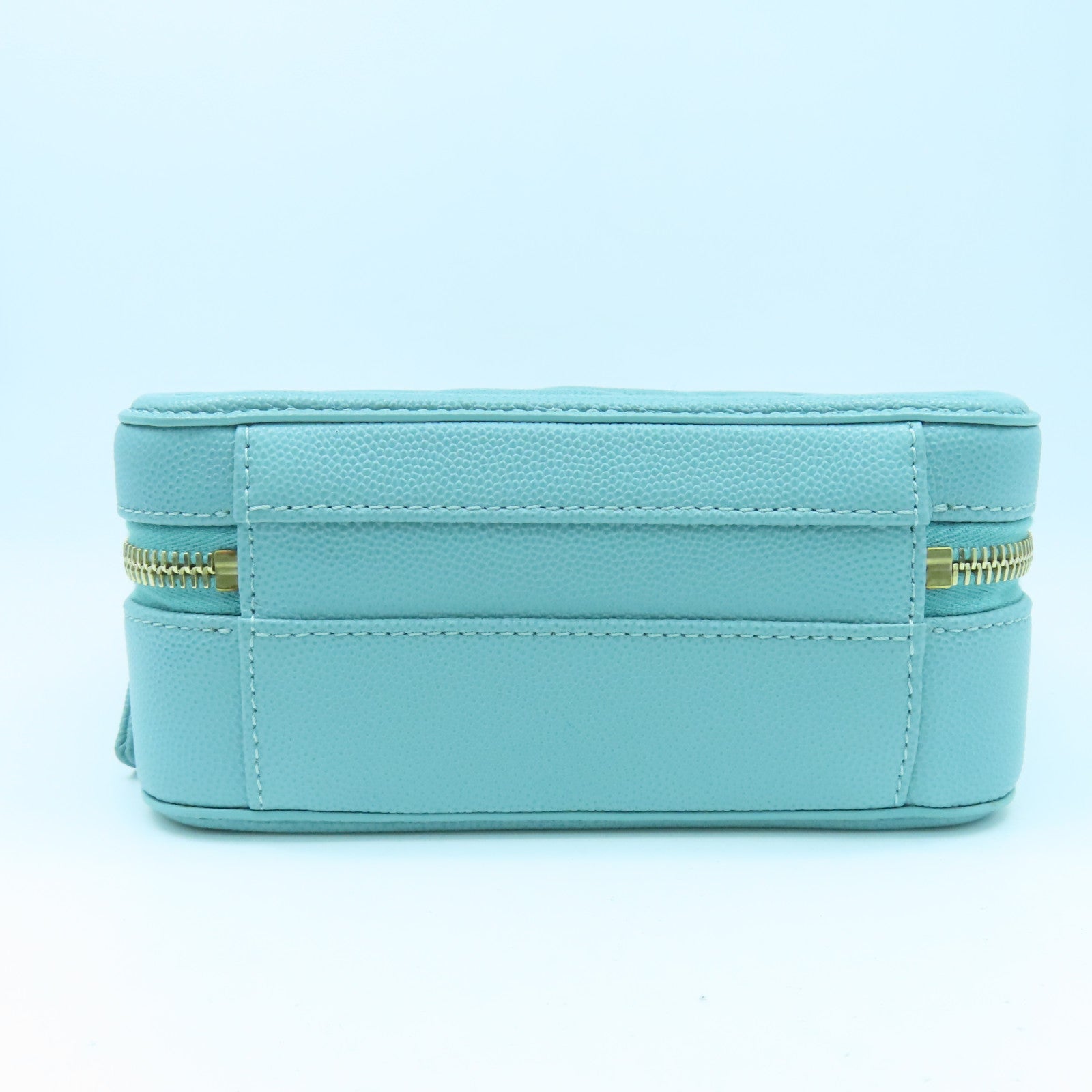 CHANEL Lingge Caviar Leather Chain Shoulder Gold Buckle Handle Shoulder Back Dual-purpose Bag Blue Green