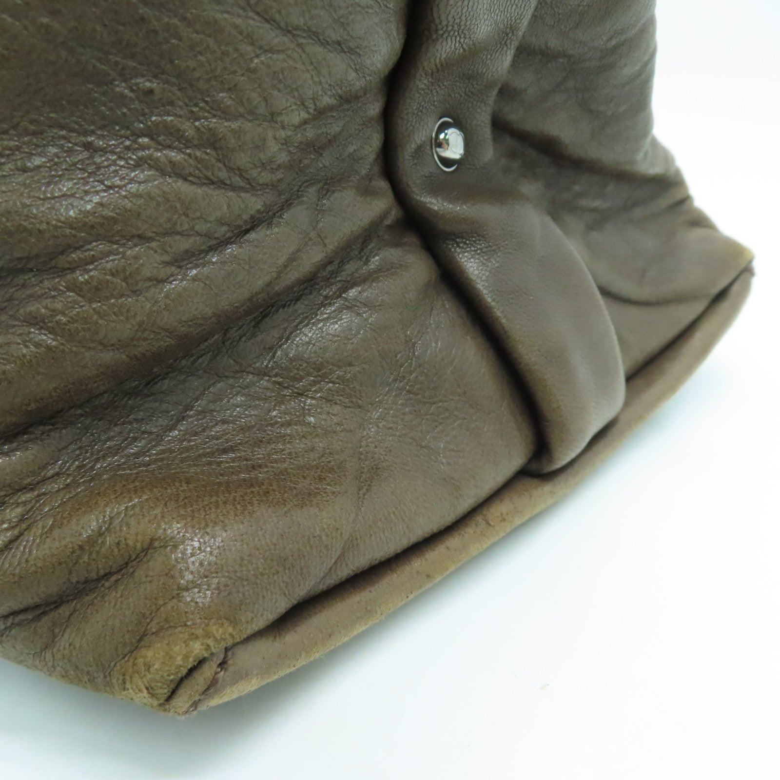 CHANEL 【激减优惠】菱格牛皮皮革Shoulder Bag银扣肩背袋啡色