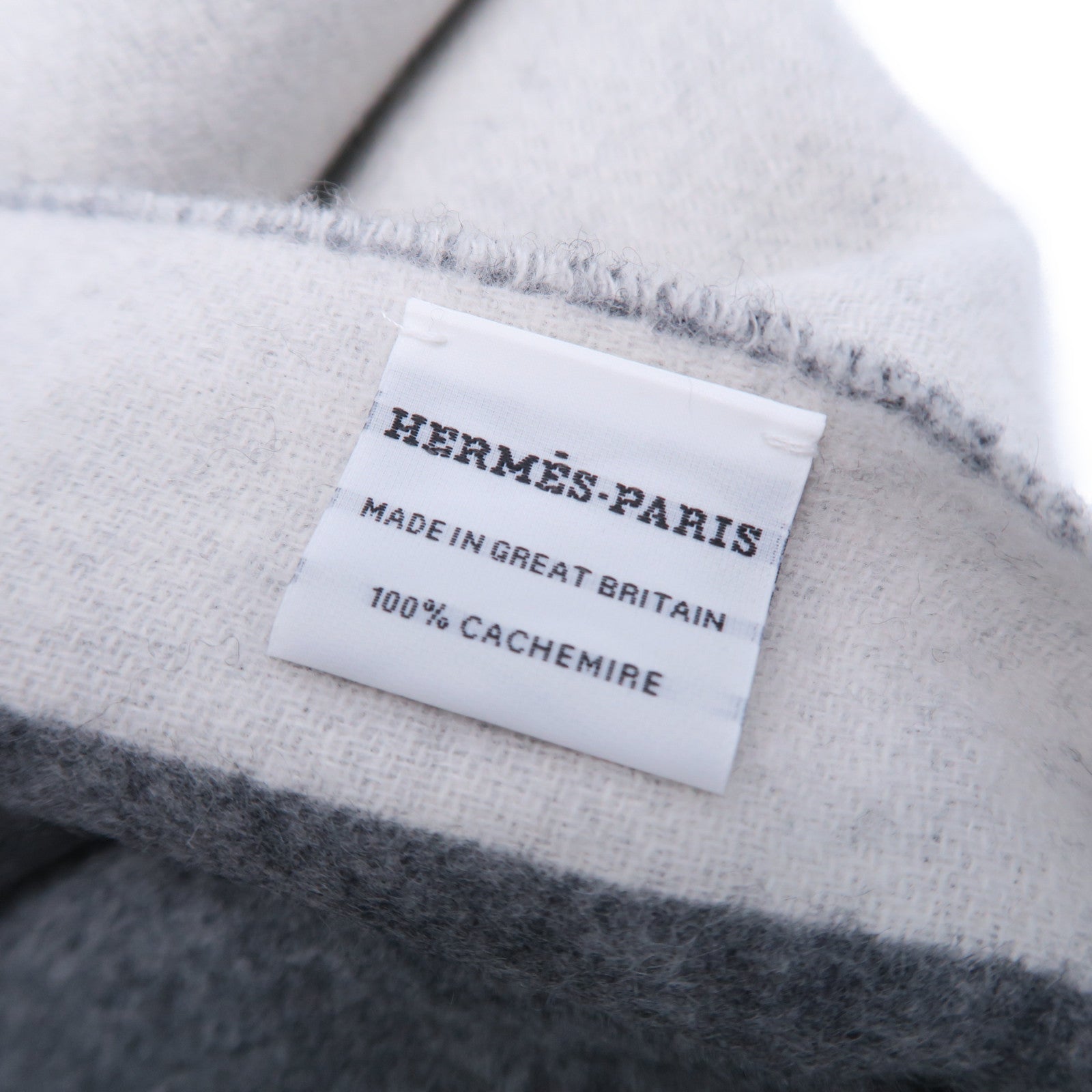 HERMES 羊絨Scarf圍巾灰色