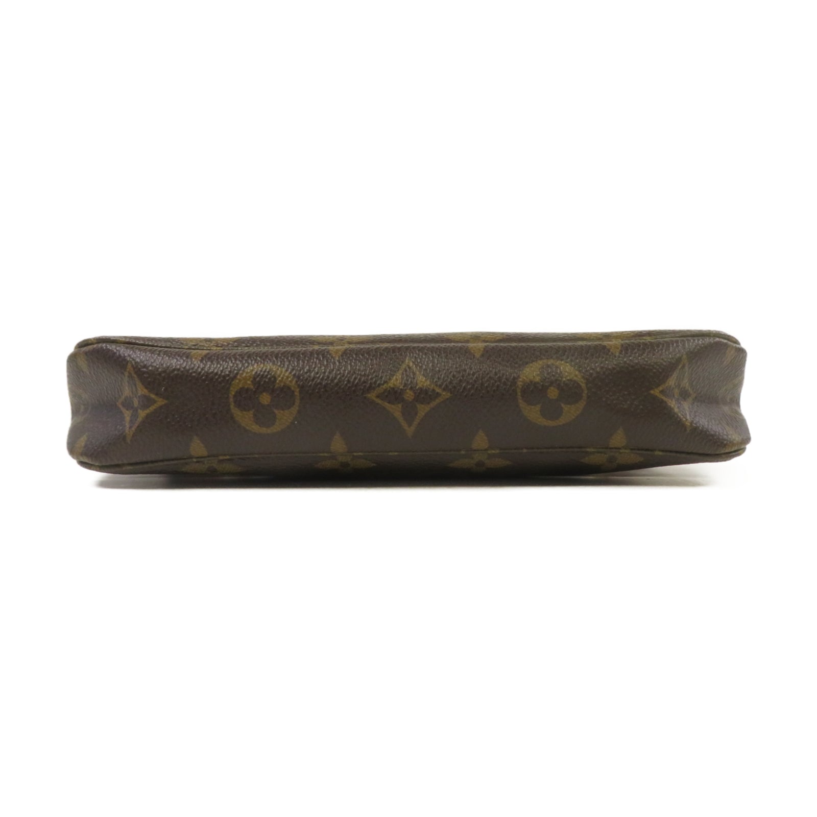 LOUIS VUITTON Monogram Pochette Accessoires金扣手挽袋啡色