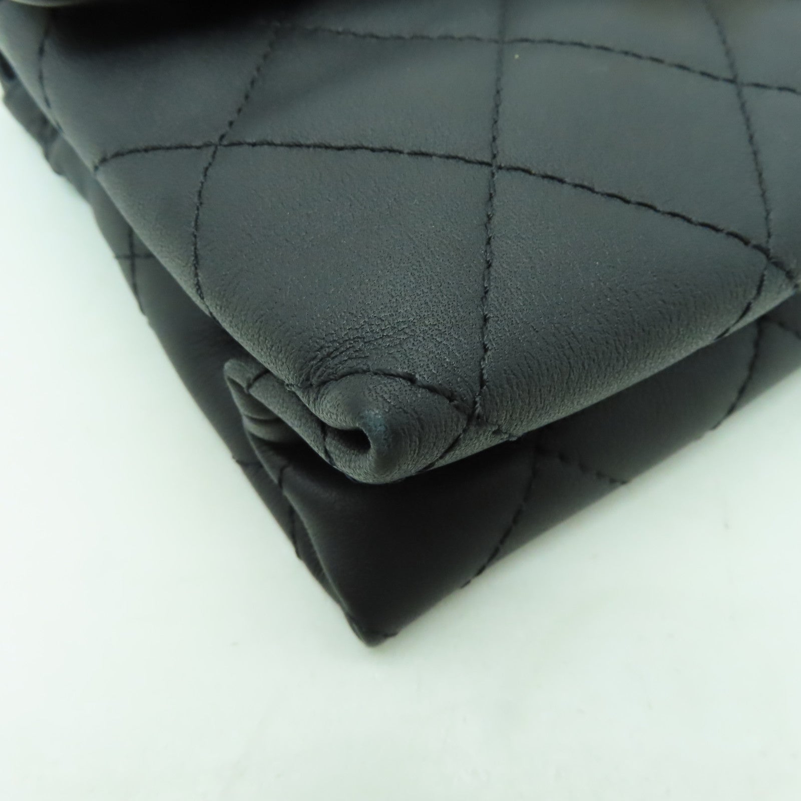CHANEL 【激減優惠】菱格牛皮皮革2way Shoulder Bag金扣手挽肩背兩用袋黑色