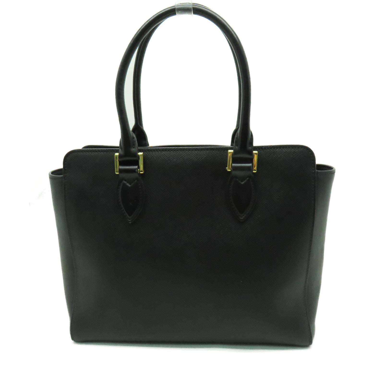 PRADA 牛皮皮革2 Way Shoulder金扣手挽肩背兩用袋黑色
