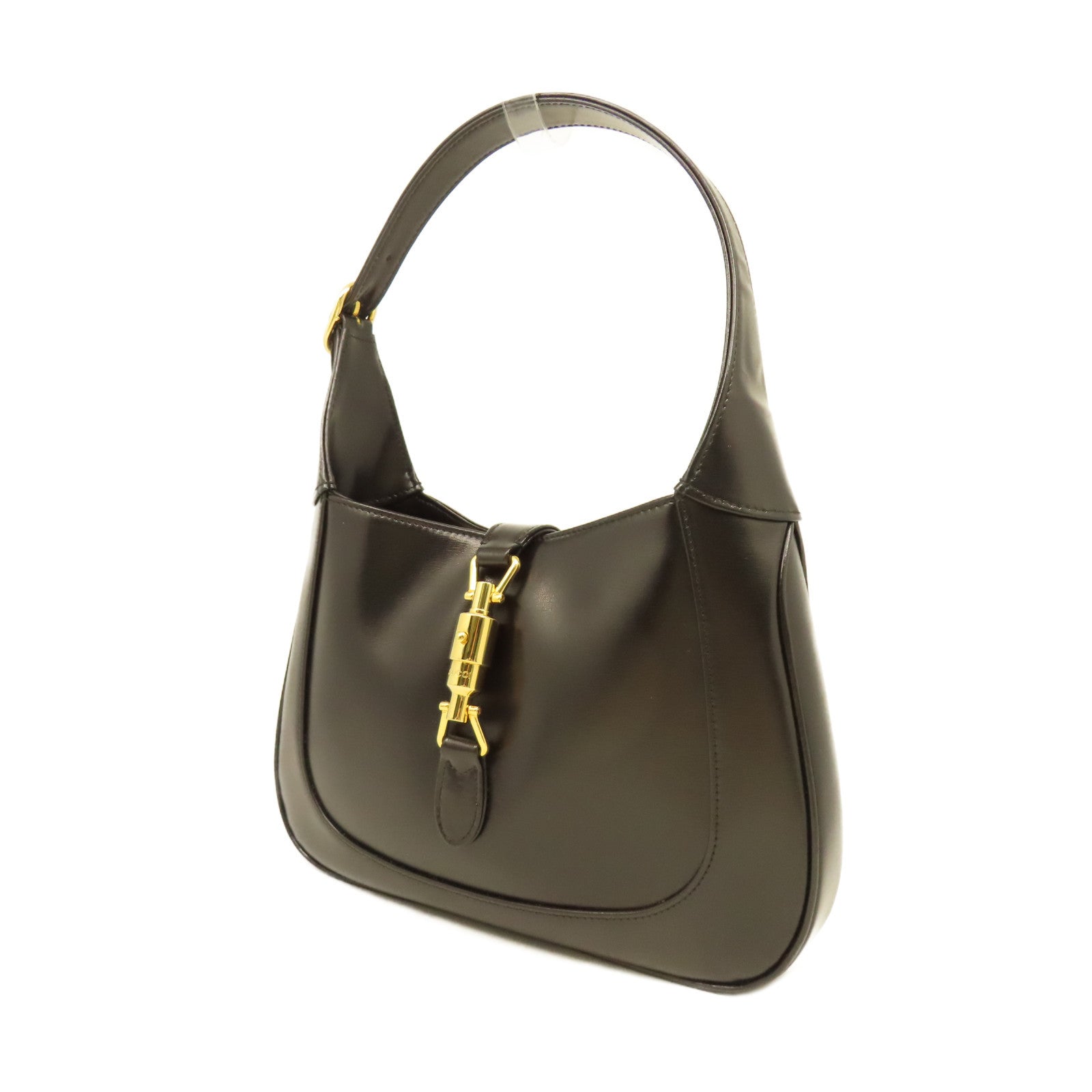 GUCCI 牛皮皮革Jackie 1961金扣肩背袋黑色