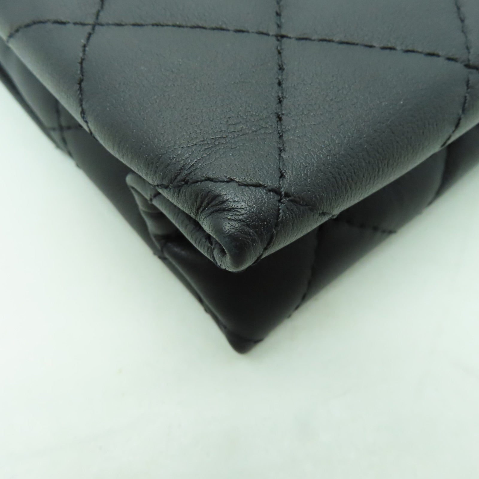 CHANEL 【激減優惠】菱格牛皮皮革2way Shoulder Bag金扣手挽肩背兩用袋黑色